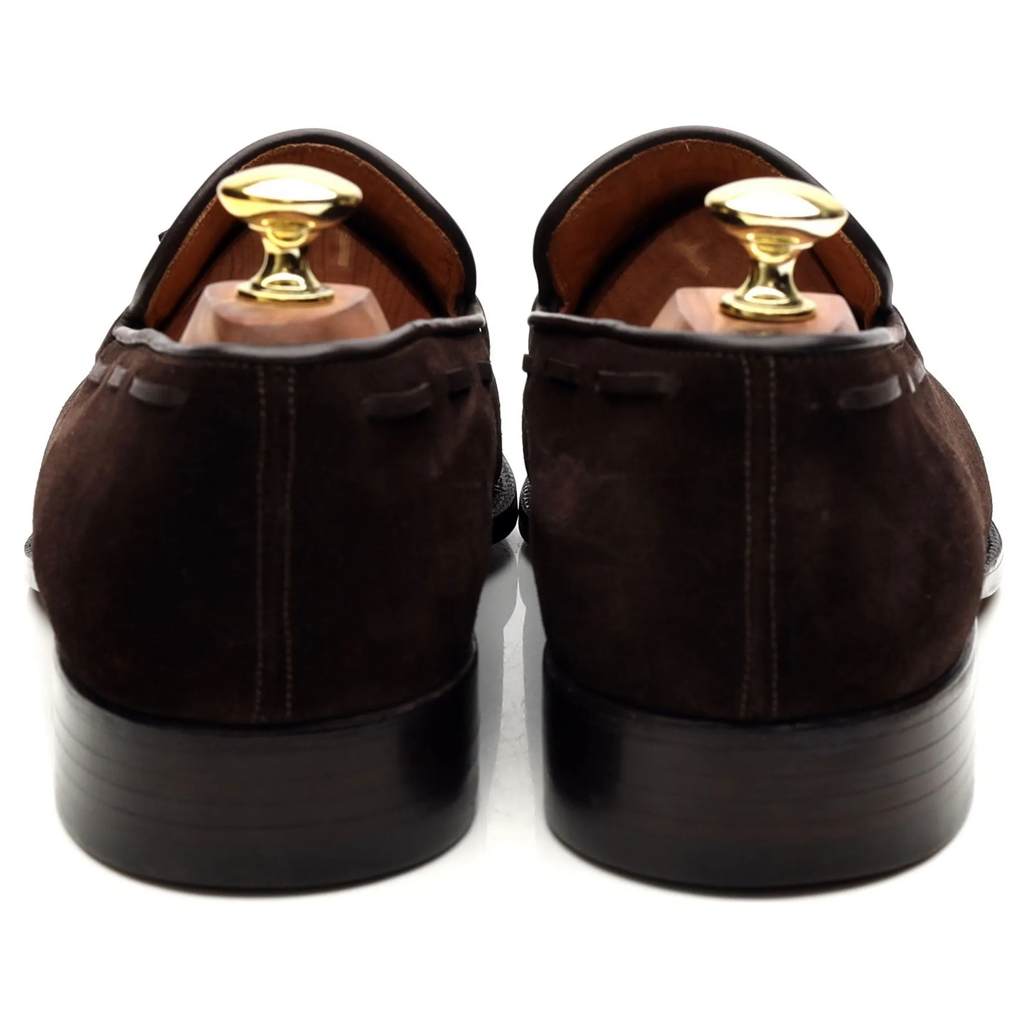 '1210' Dark Brown Suede Tassel Loafers UK 7