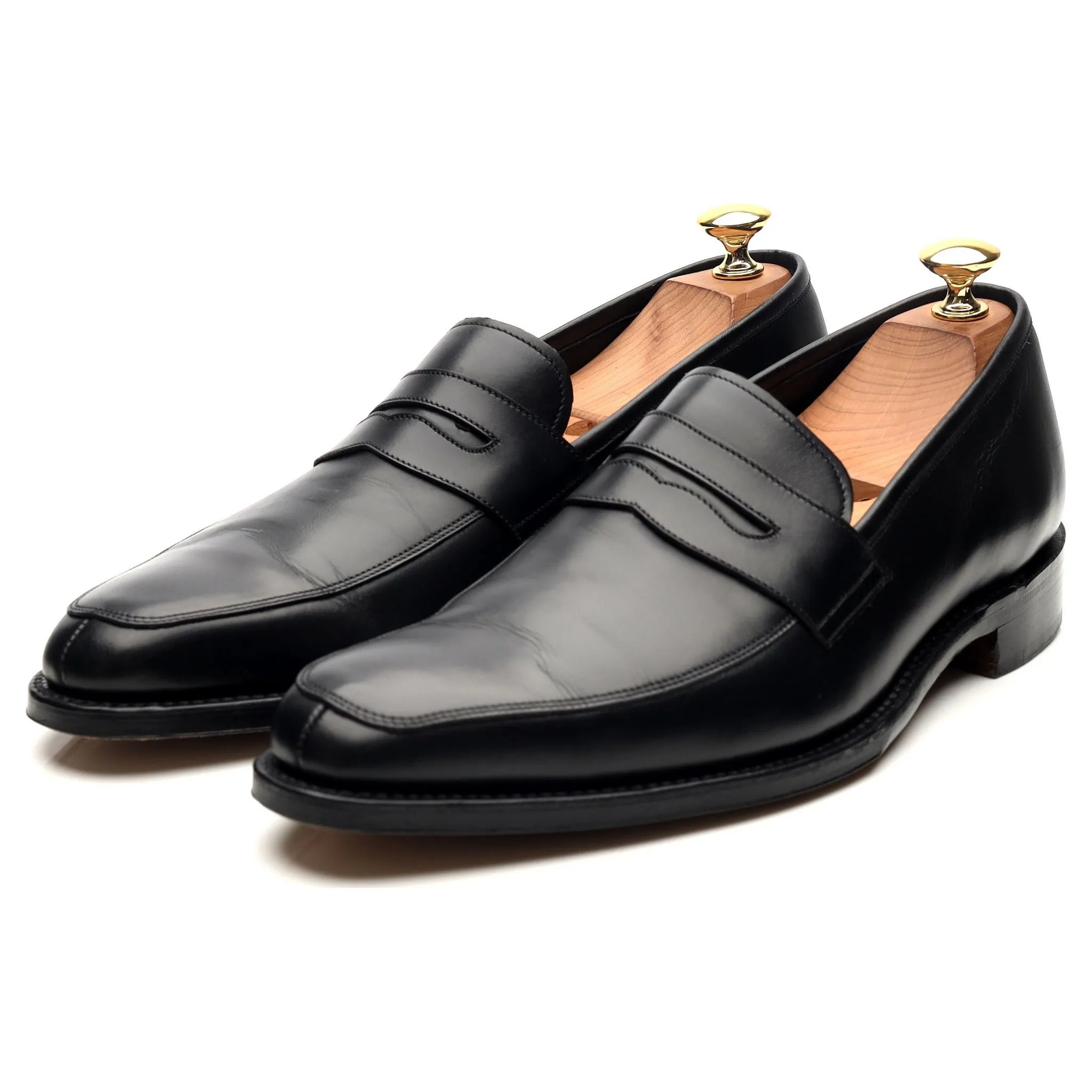 1880 'Leven' Black Leather Loafers UK 6.5 F