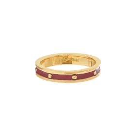 18k Red Enamel Band