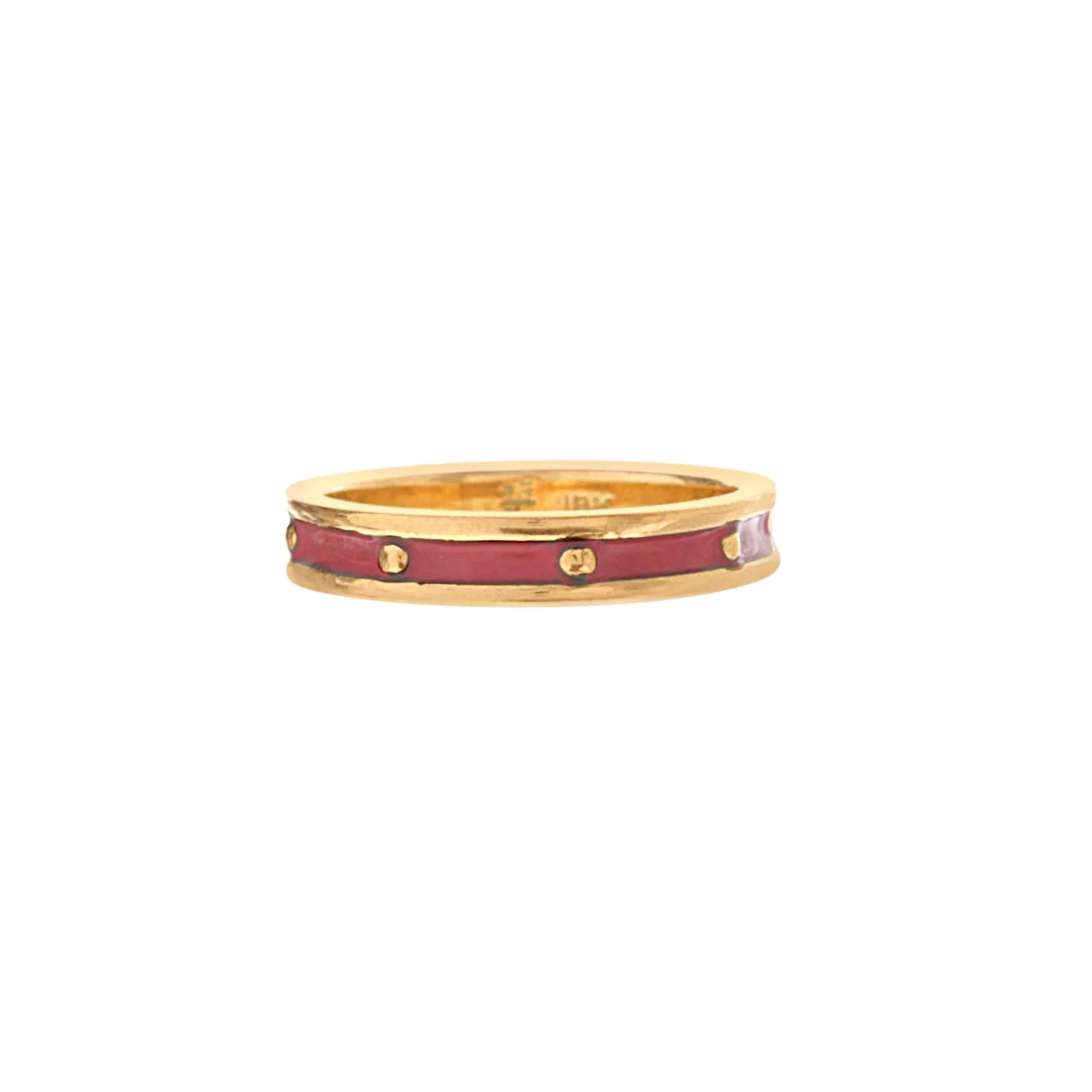 18k Red Enamel Band