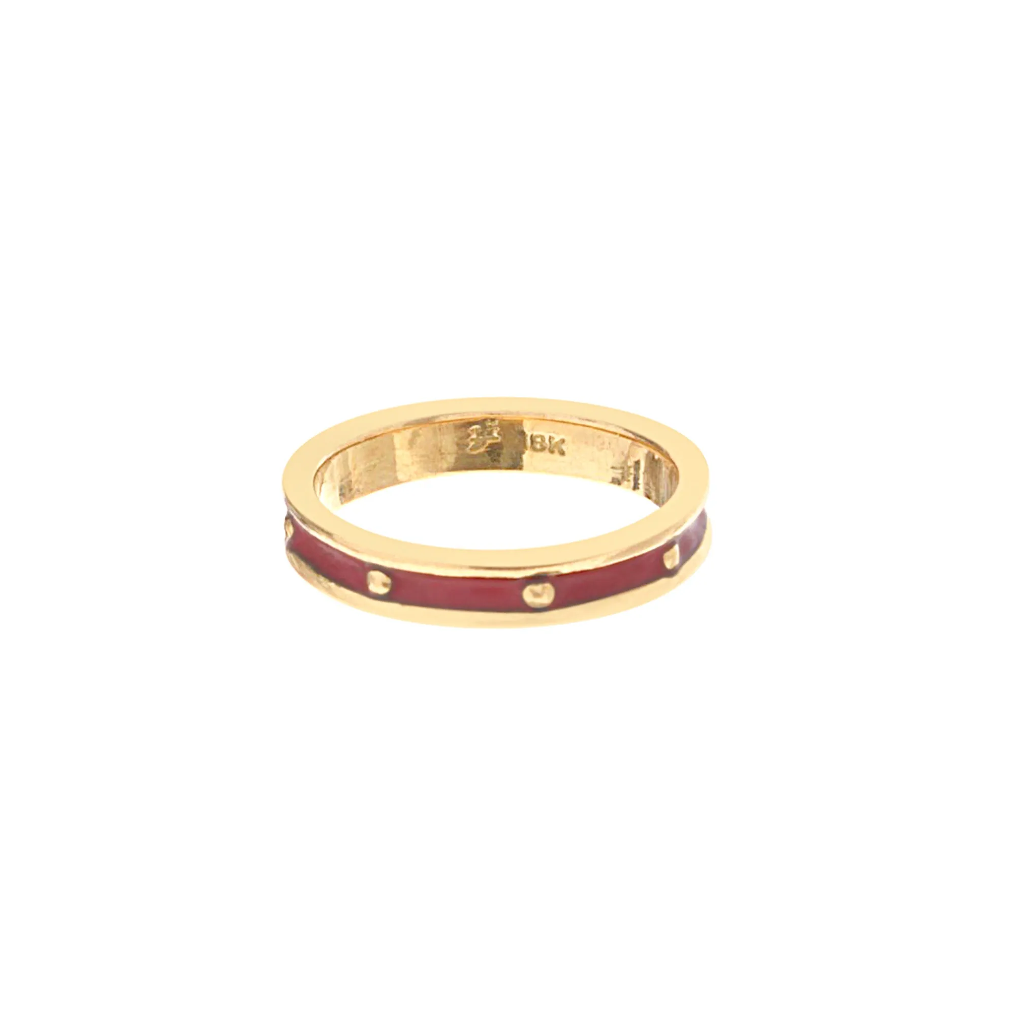 18k Red Enamel Band