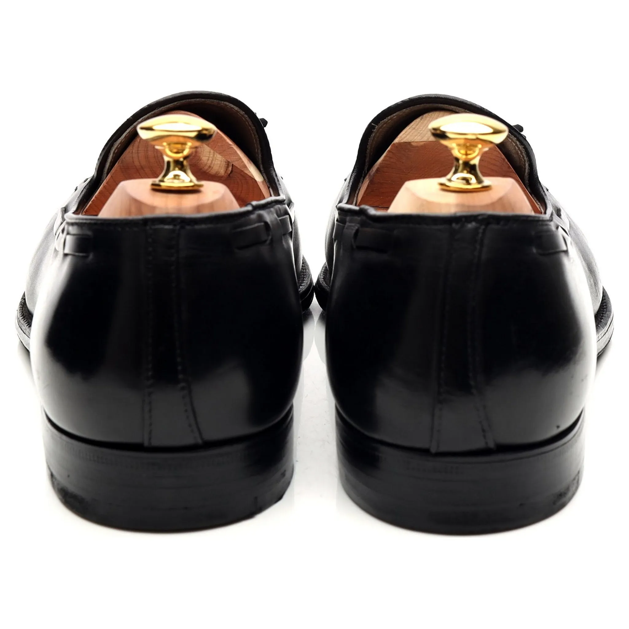 '660' Black Leather Tassel Loafers UK 11 US 11.5 D