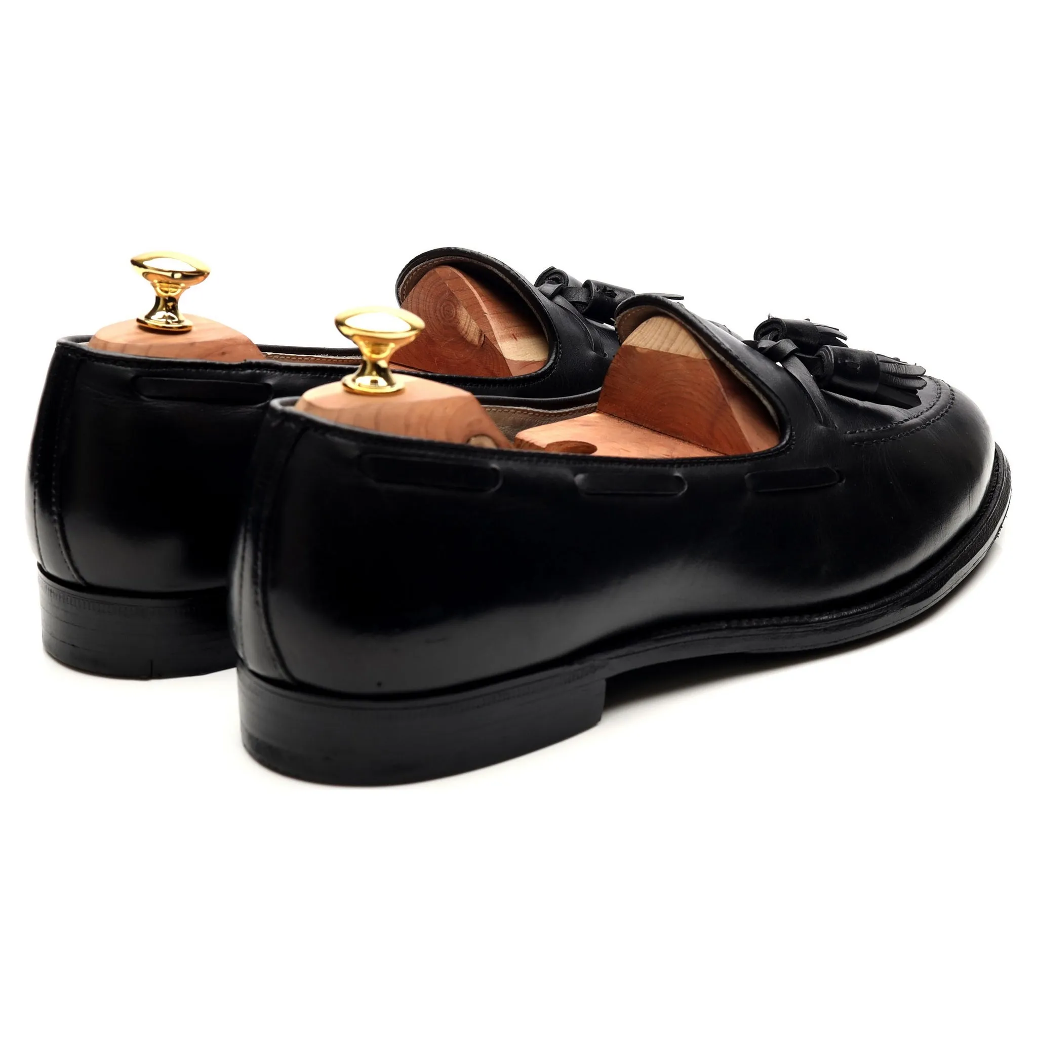 '660' Black Leather Tassel Loafers UK 11 US 11.5 D