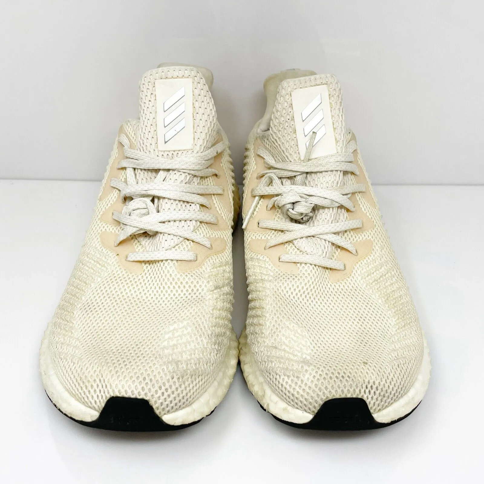 Adidas Mens Alphaboost G28565 Beige Running Shoes Sneakers Size 9