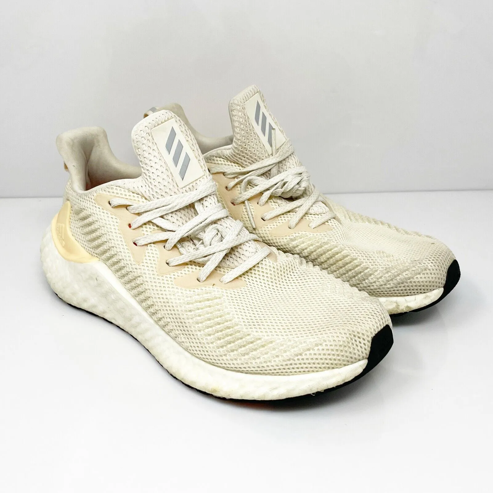 Adidas Mens Alphaboost G28565 Beige Running Shoes Sneakers Size 9