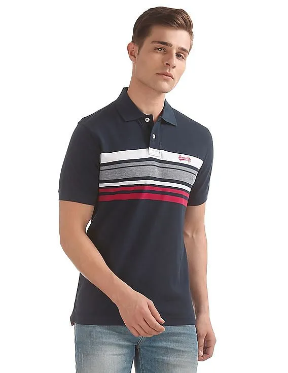 Aeropostale Striped Pique Polo Shirt