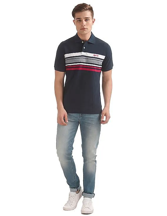 Aeropostale Striped Pique Polo Shirt