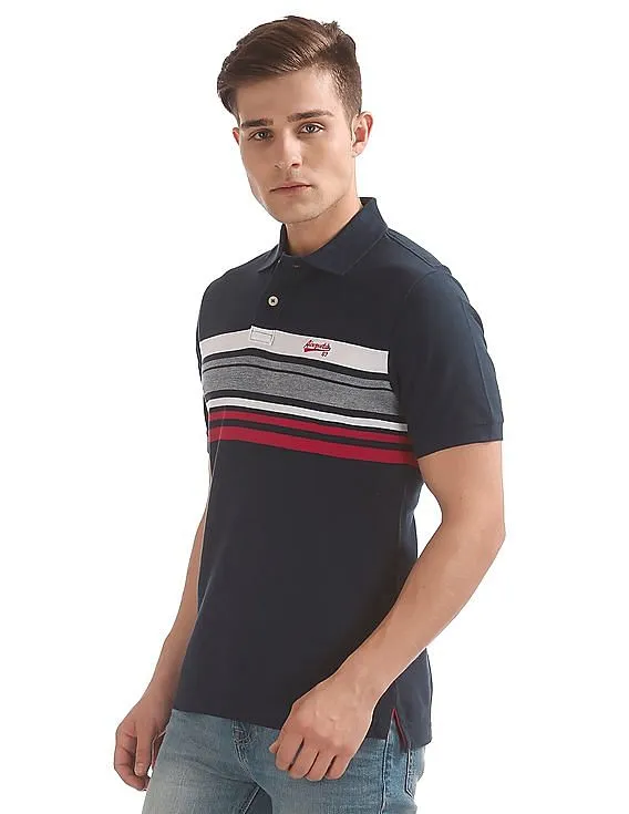 Aeropostale Striped Pique Polo Shirt