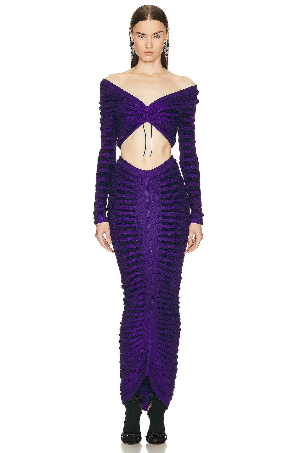 ALAÏA 3d Long Skirt -        