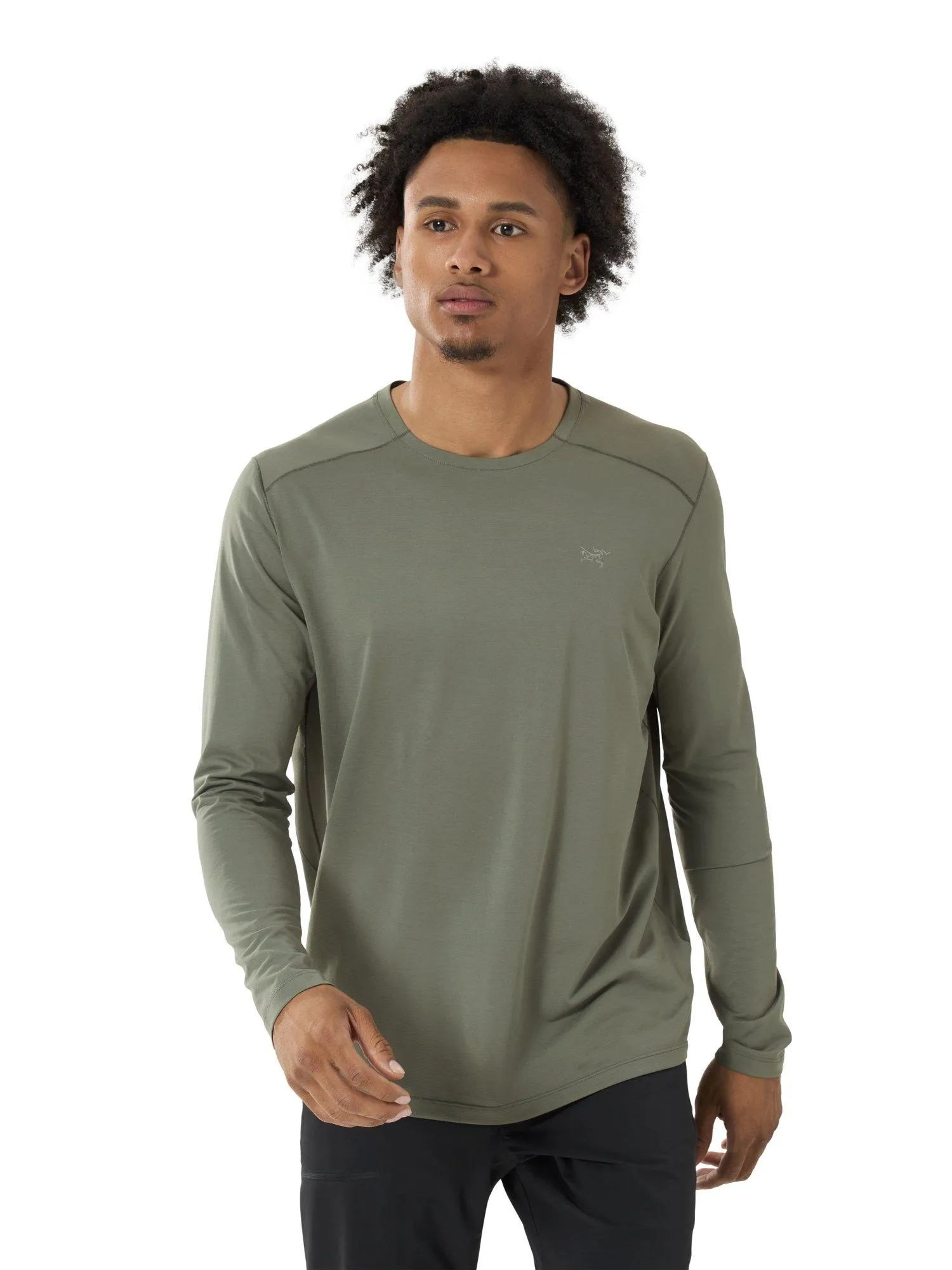 Arc'teryx Men's Cormac Crew Long Sleeve T-Shirt - Forage Heather II | Tiso