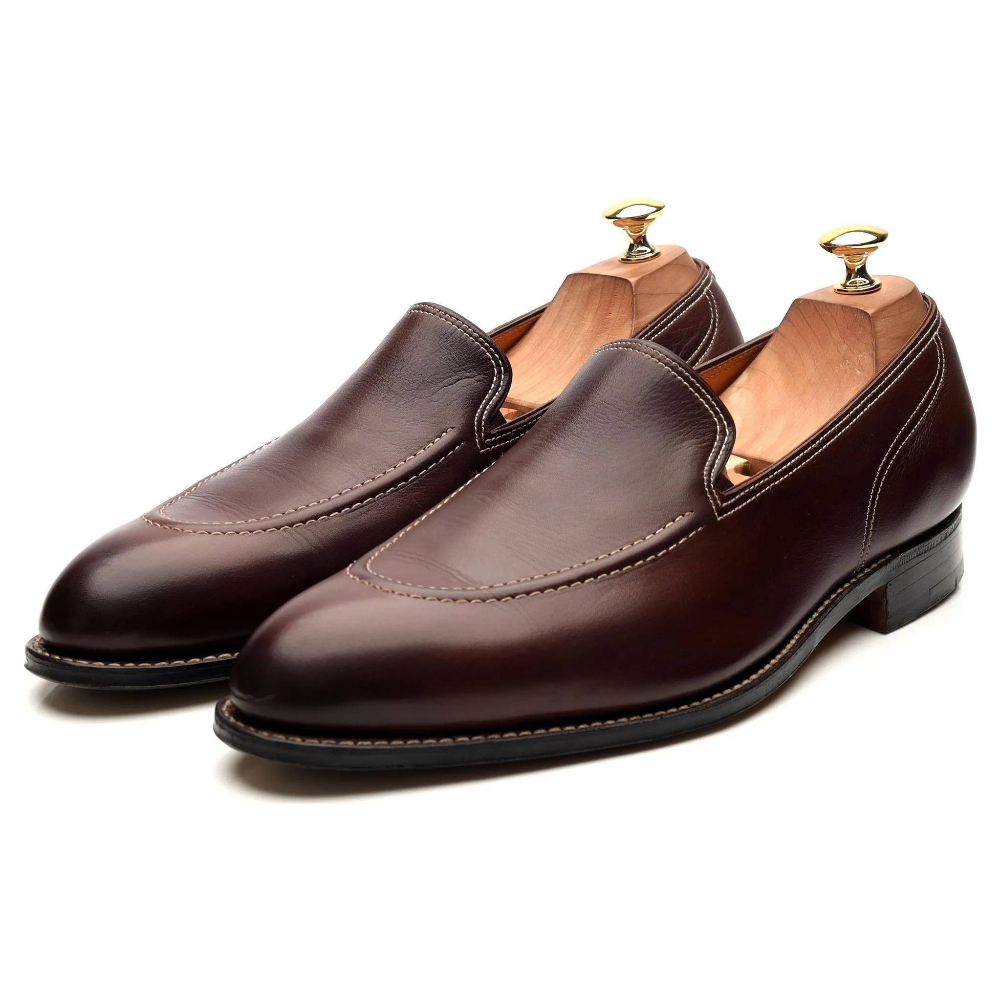 'Bahamas' Brown Leather Loafers UK 10 E