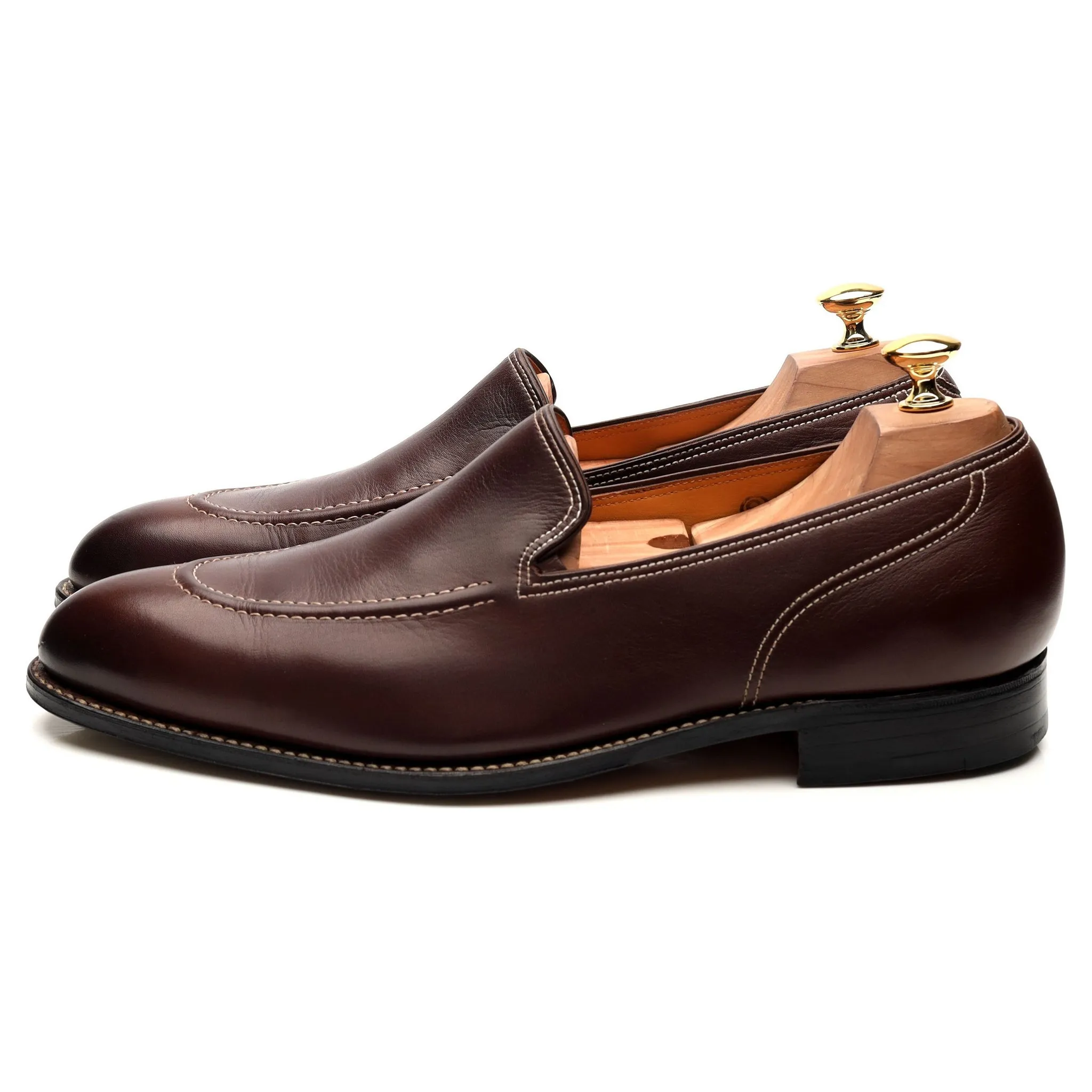 'Bahamas' Brown Leather Loafers UK 10 E