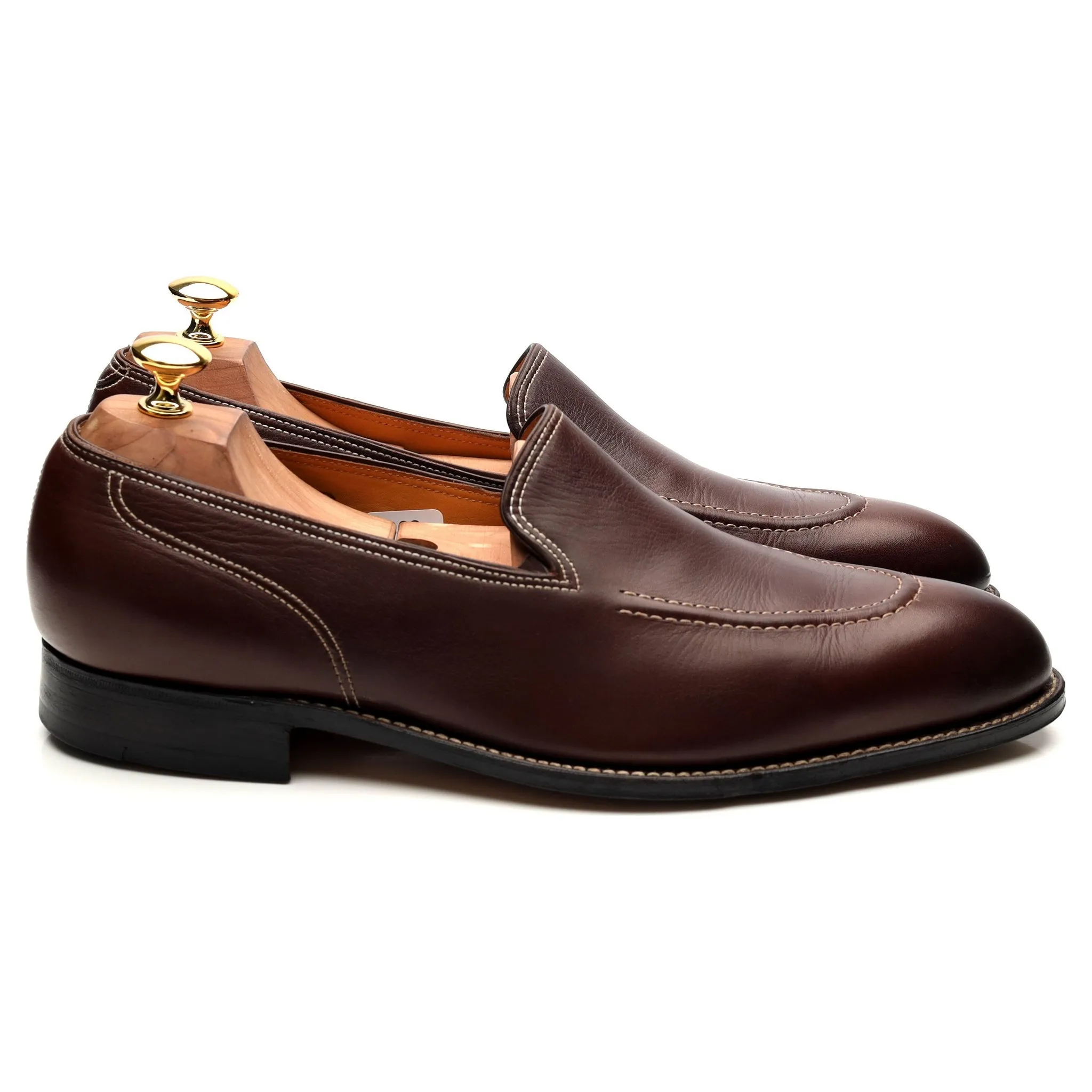 'Bahamas' Brown Leather Loafers UK 10 E