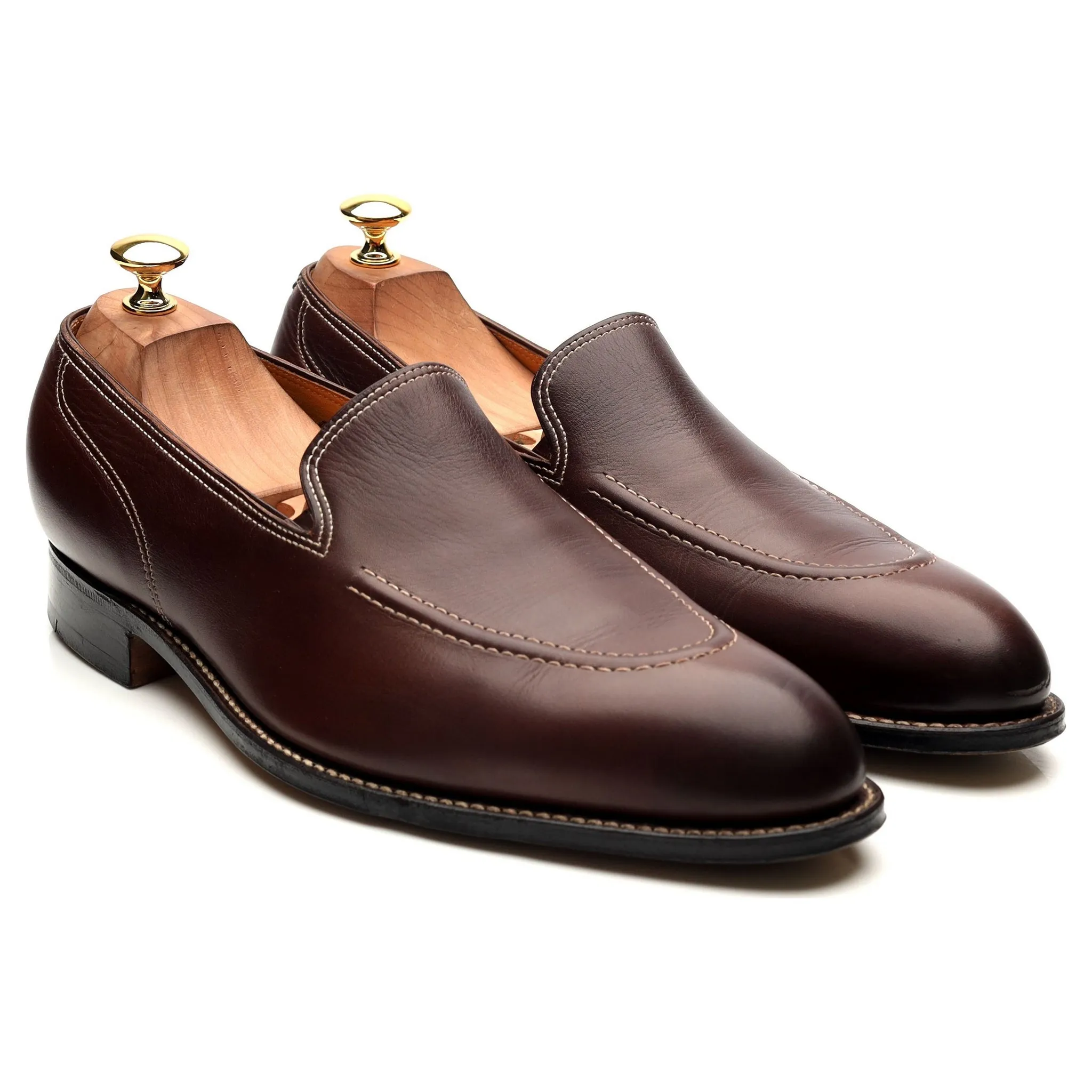 'Bahamas' Brown Leather Loafers UK 10 E