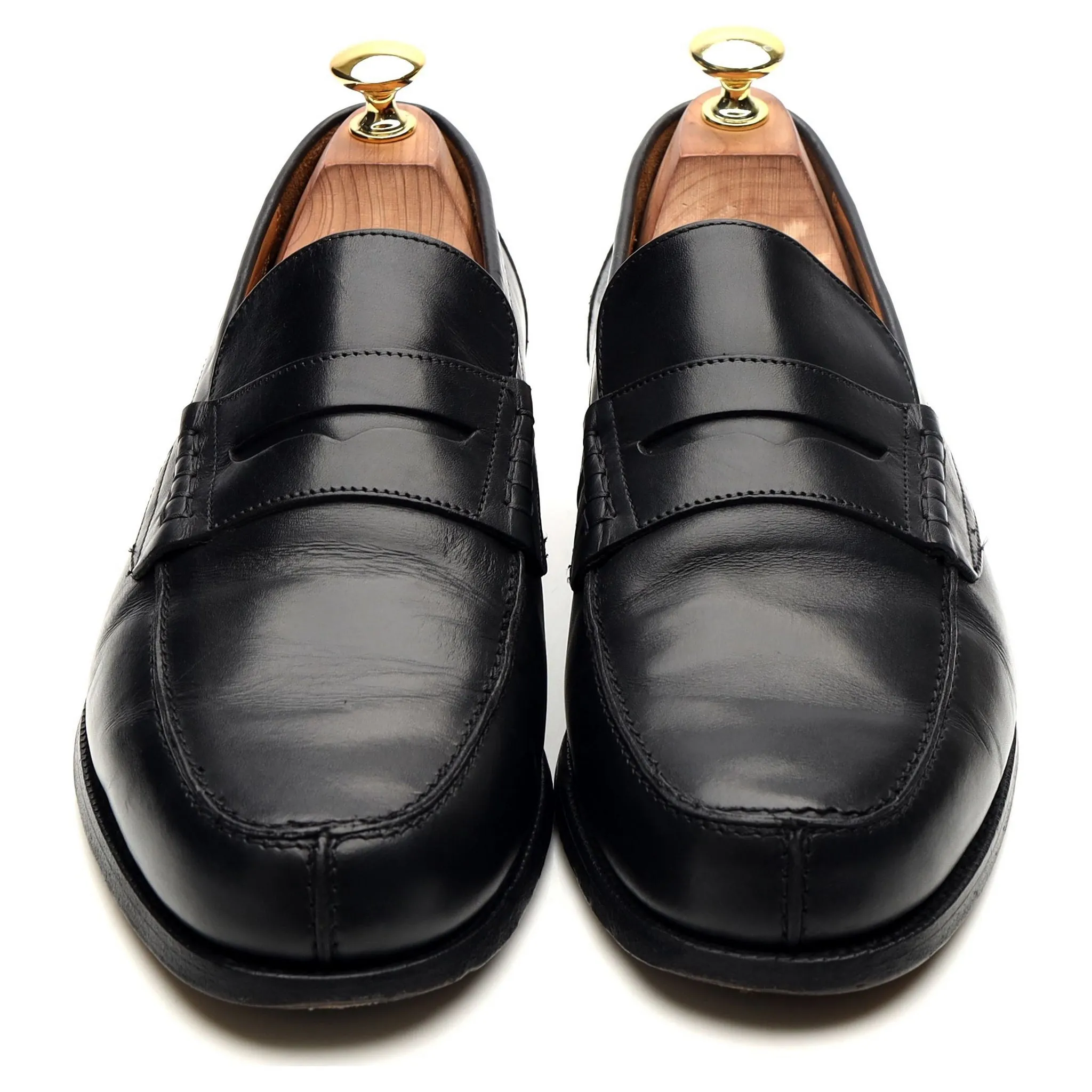 'Barton' Black Leather Loafers UK 8 G