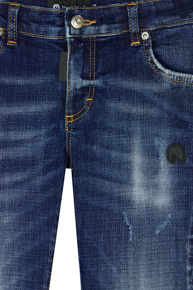 BASE WASHED DENIM JEANS | DENIM