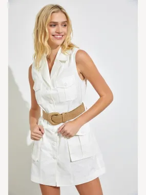 Belted Denim Dress