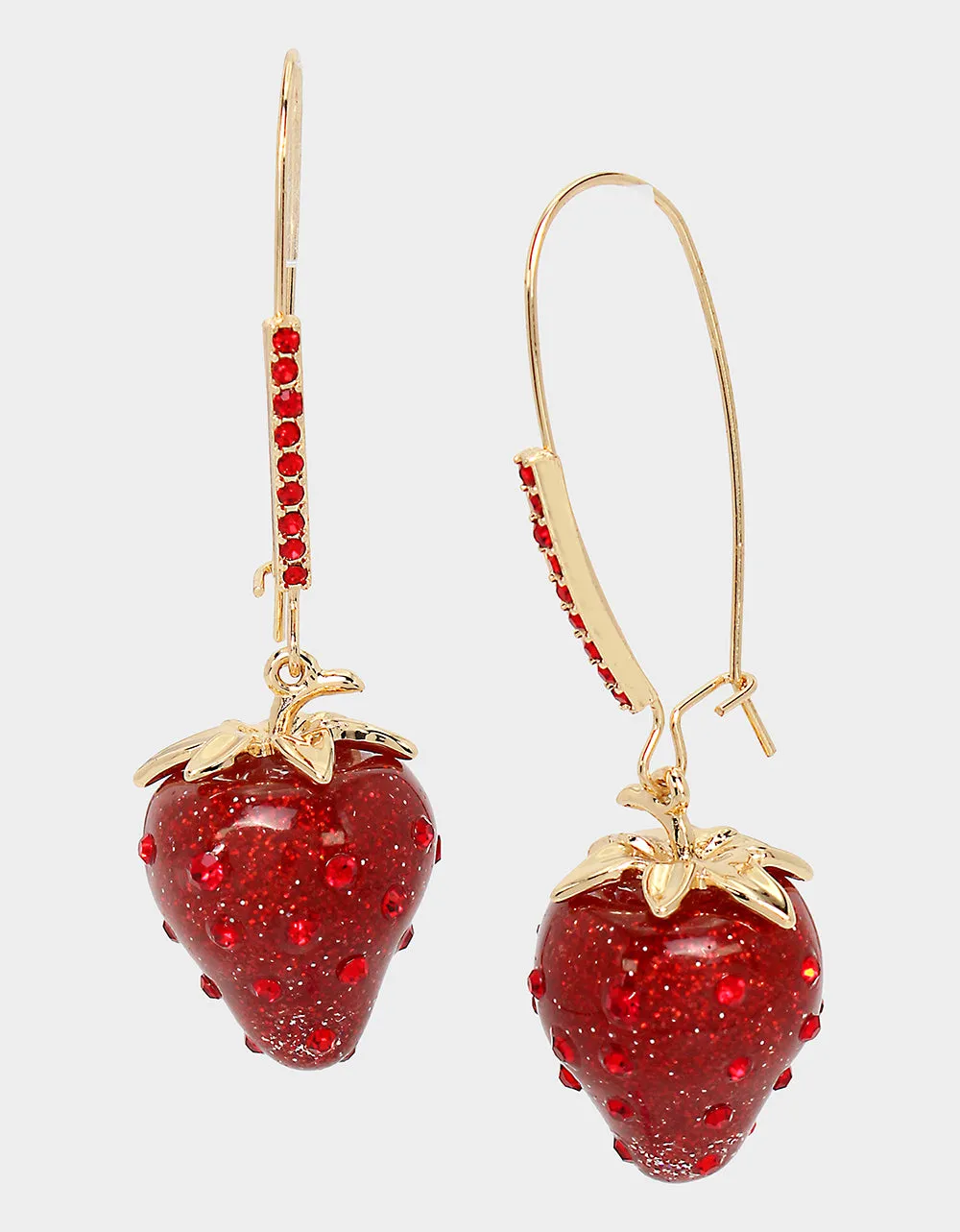 BETSEYS BEST HANGING STRAWBERRY EARRINGS RED