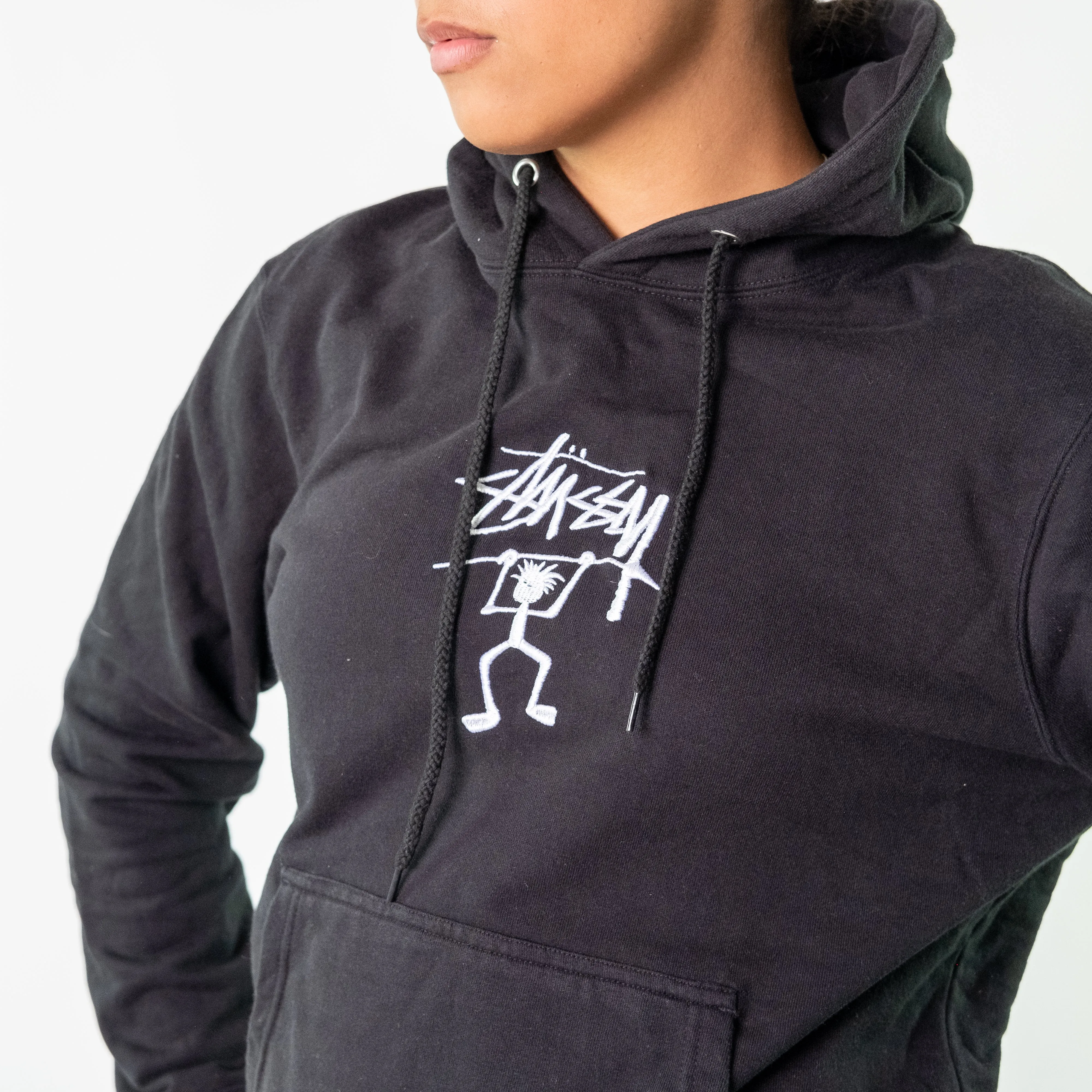 Black 90s Stüssy Hoodie (M)