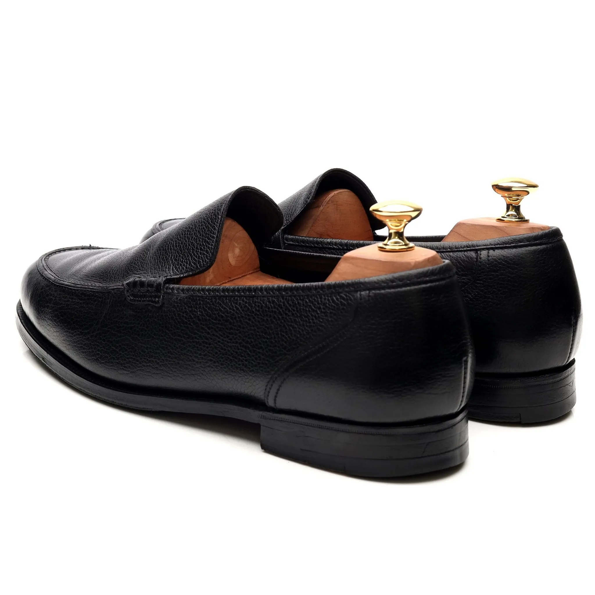 Black Leather Loafers UK 11 E