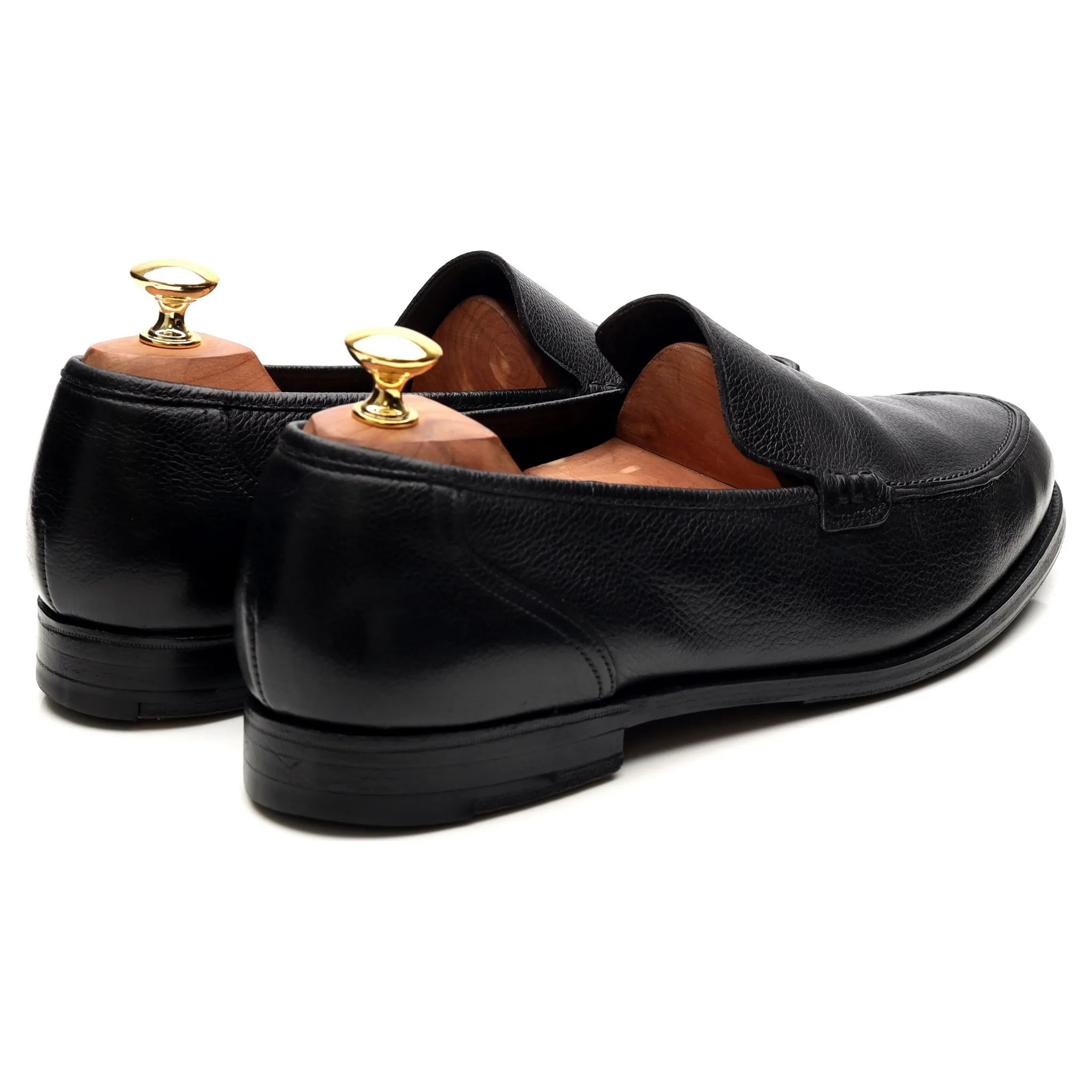 Black Leather Loafers UK 11 E