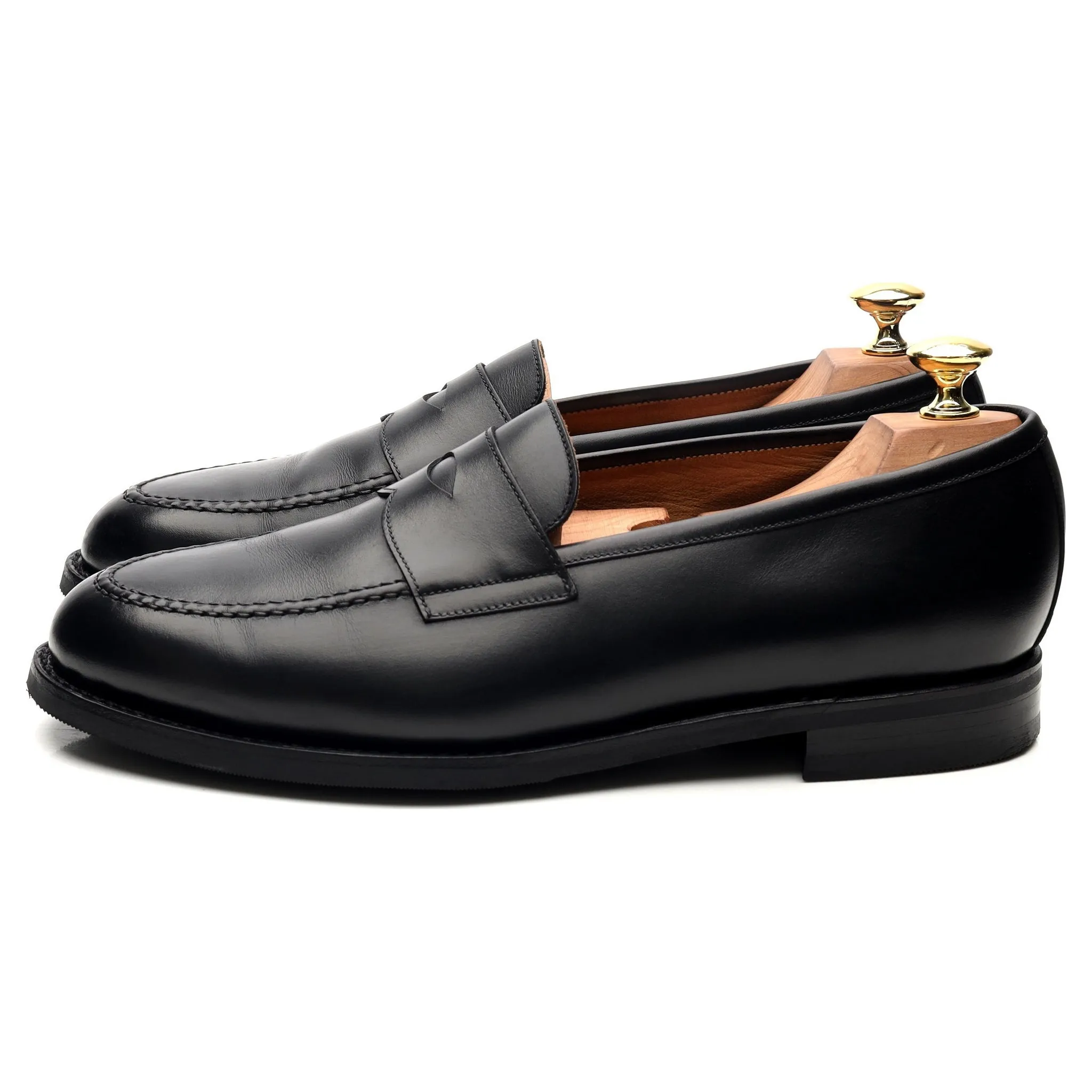 Black Leather Loafers UK 7.5