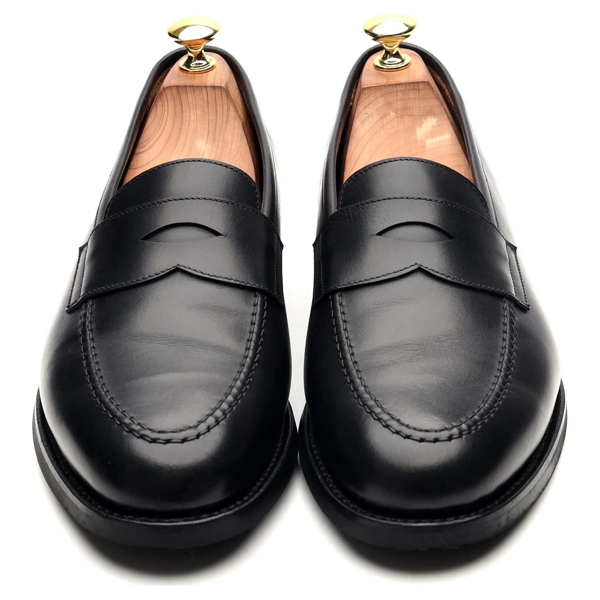 Black Leather Loafers UK 7.5