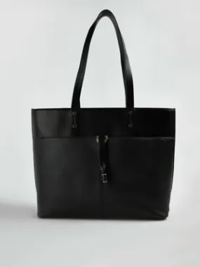 Black Leather Look Work Tote Bag | Women | George at ASDA