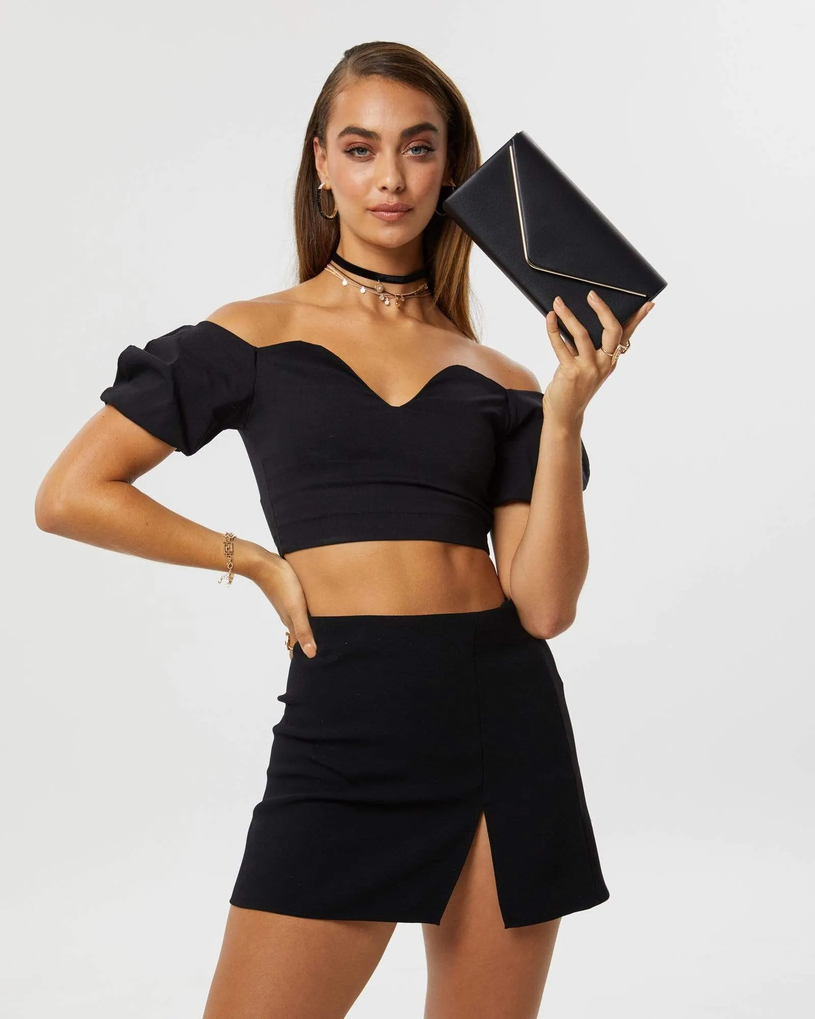 Black Sammie Clutch Bag