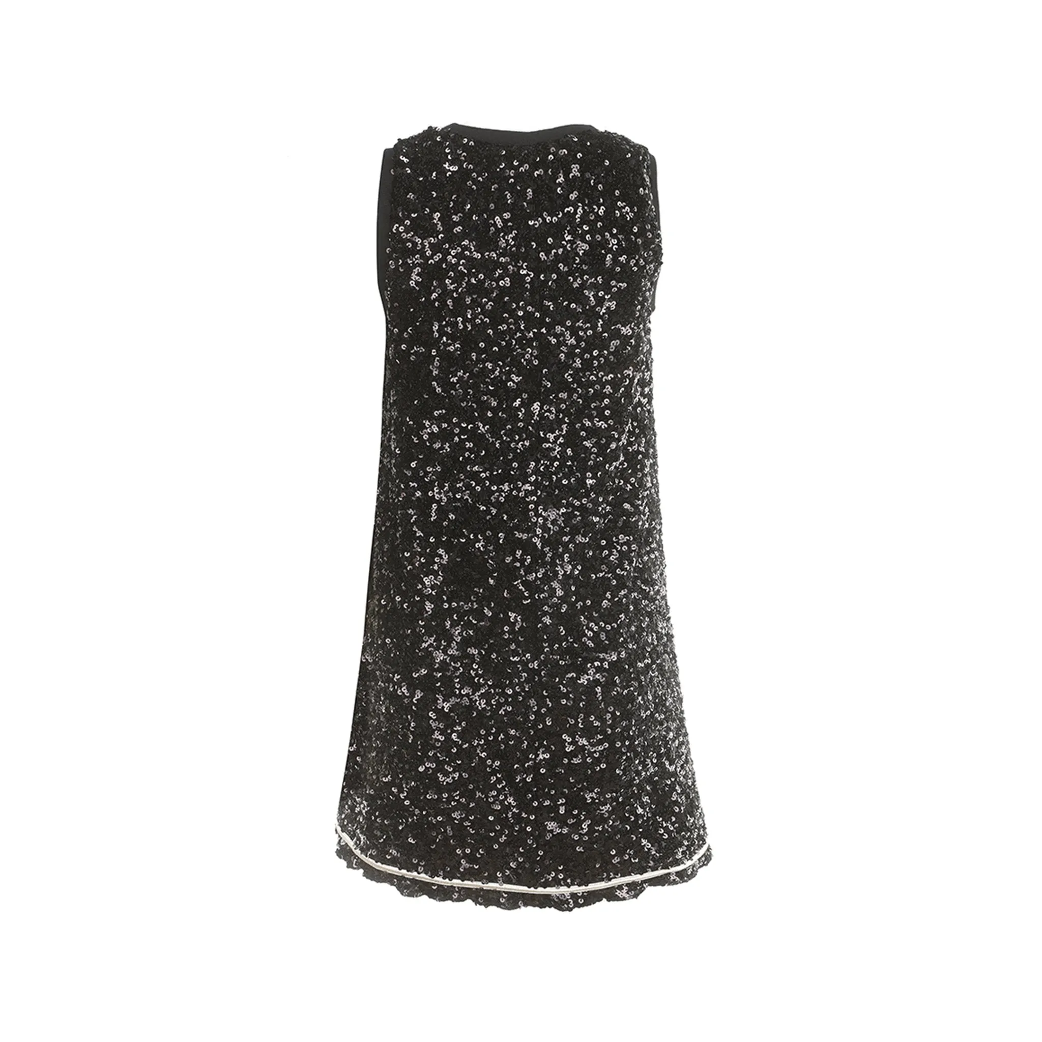 Black Sequined Tank Dress-