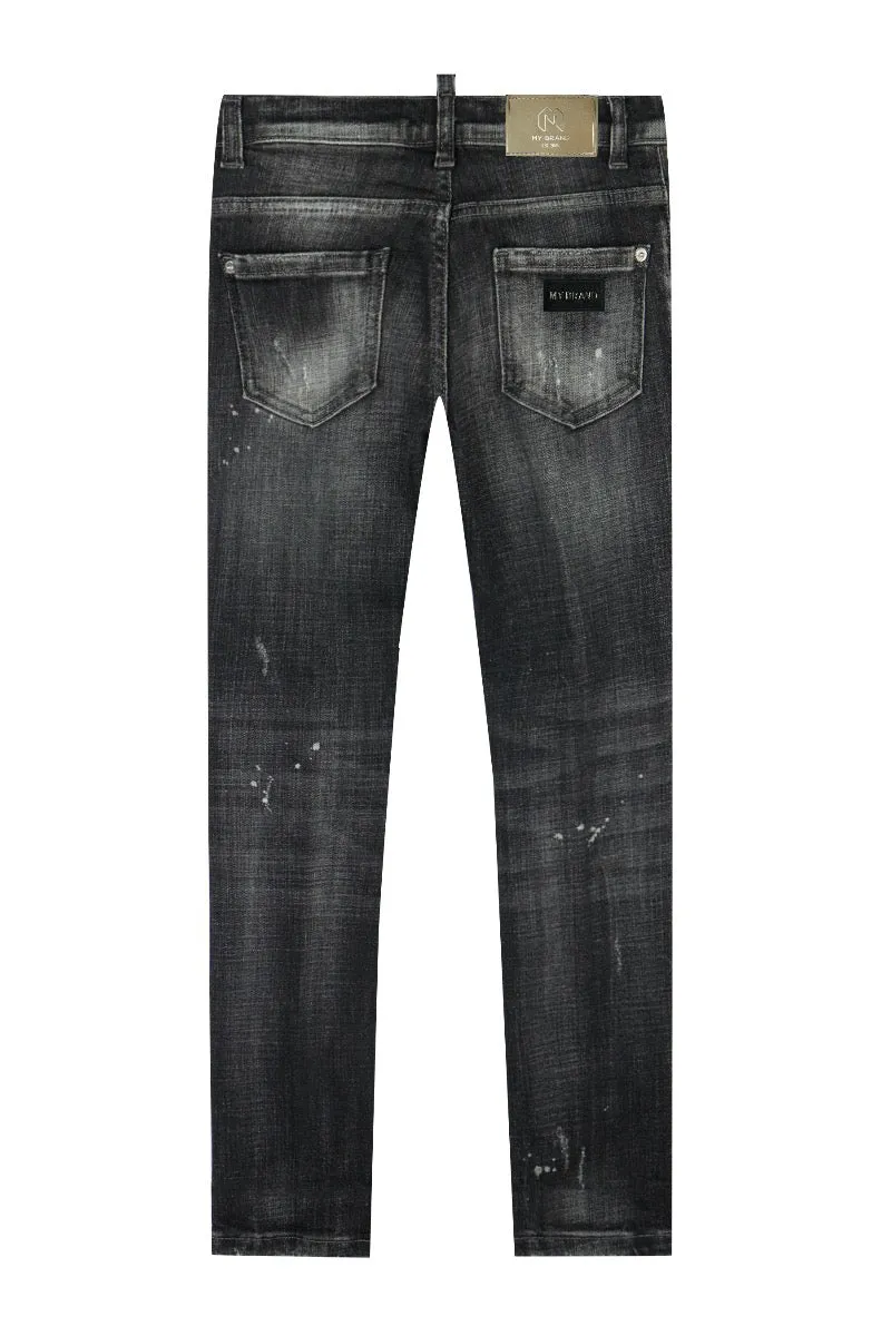 Black Washed Denim Jeans | BLACKJEANS