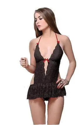 Bold Desire Babydoll Set Black #778