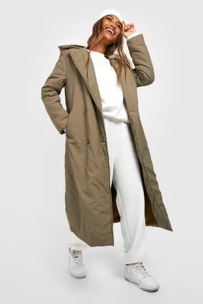 Borg Collar Padded Trench Coat