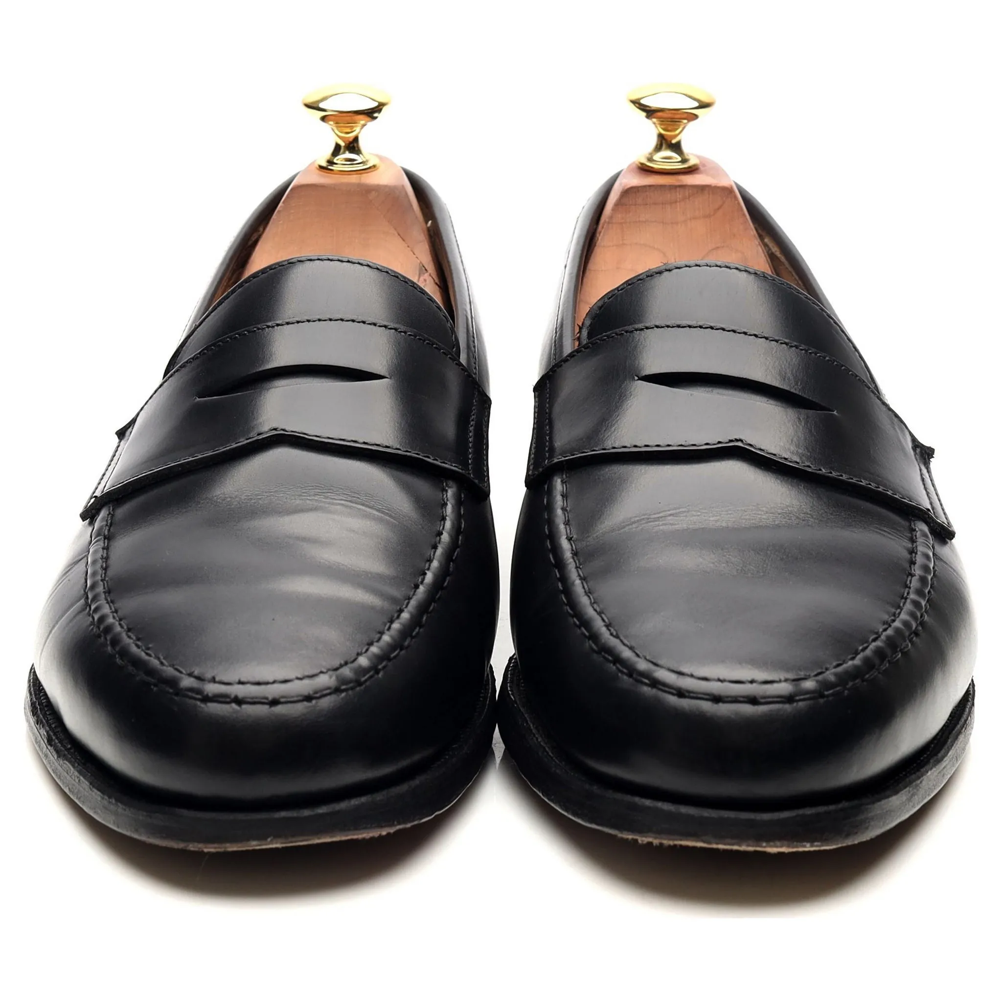 'Boston' Black Leather Loafers UK 9.5 E