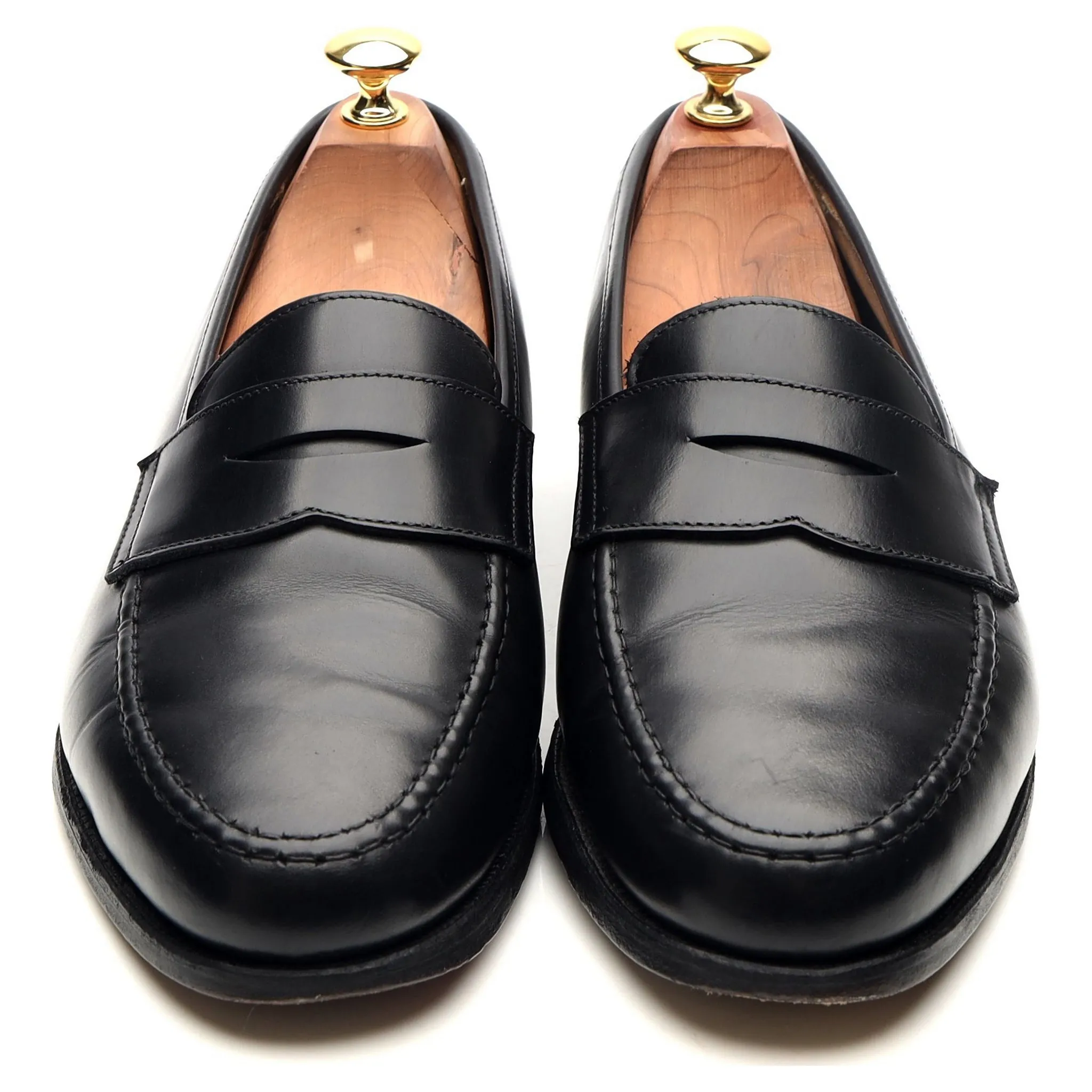 'Boston' Black Leather Loafers UK 9.5 E