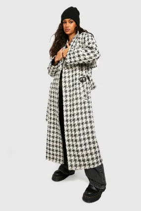 Boucle Belted Wool Look Trench