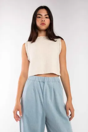 Boucle Tank - Cream