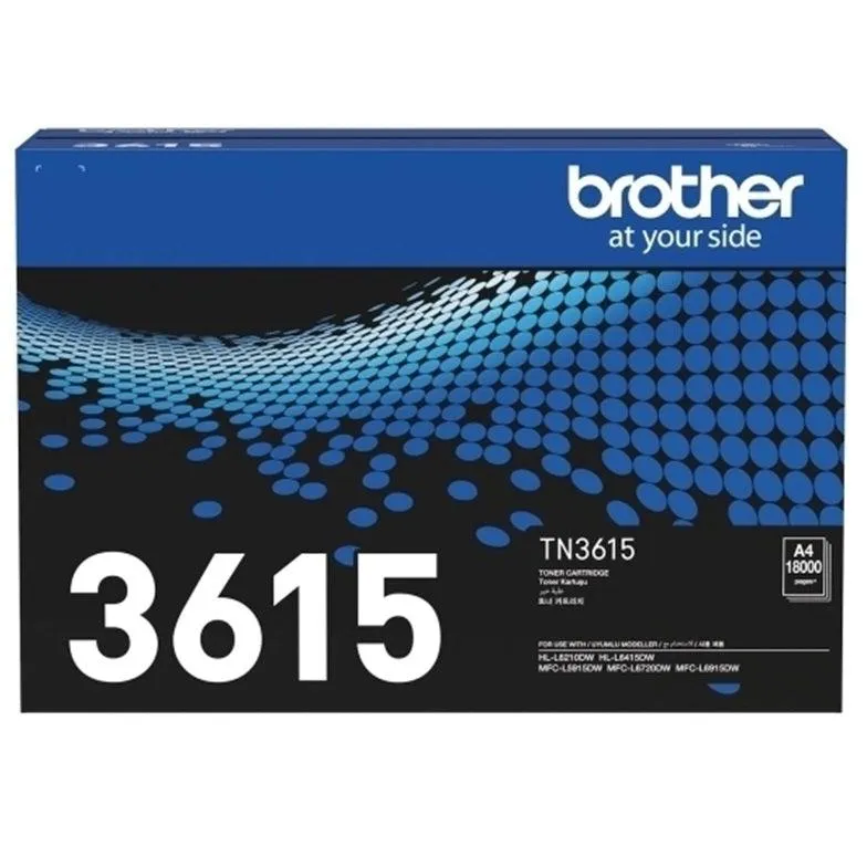 Brother TN-3615 Toner Ink Cartridge Genuine Original Black TN3615