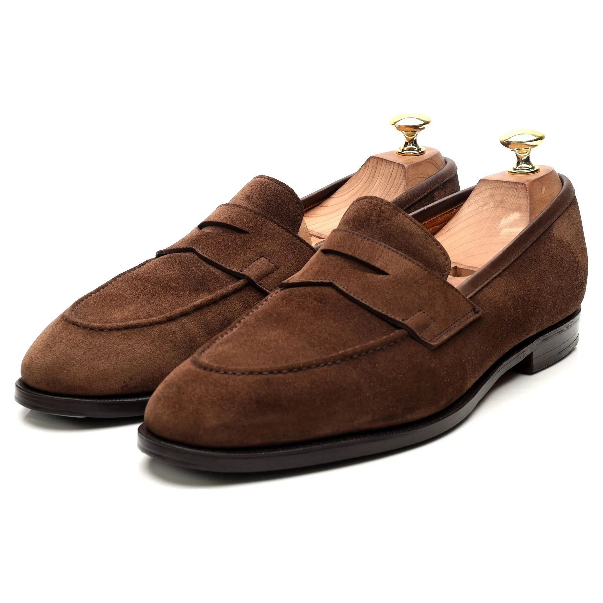 Brown Suede Loafers UK 8 E US 8.5 D