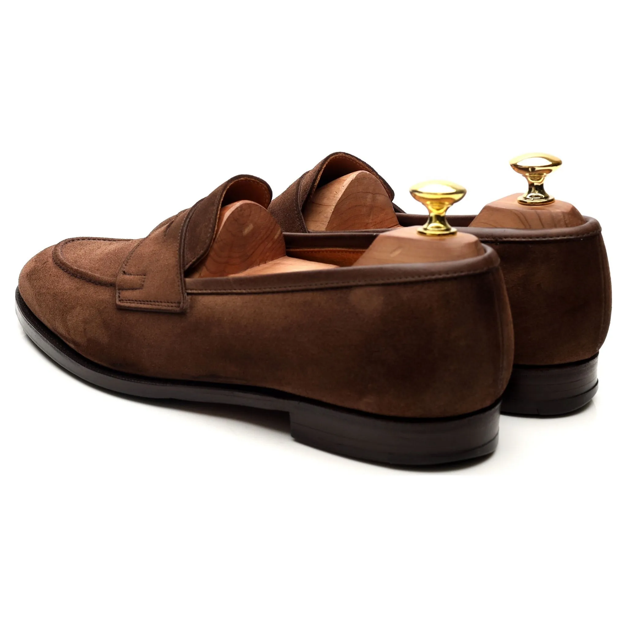 Brown Suede Loafers UK 8 E US 8.5 D