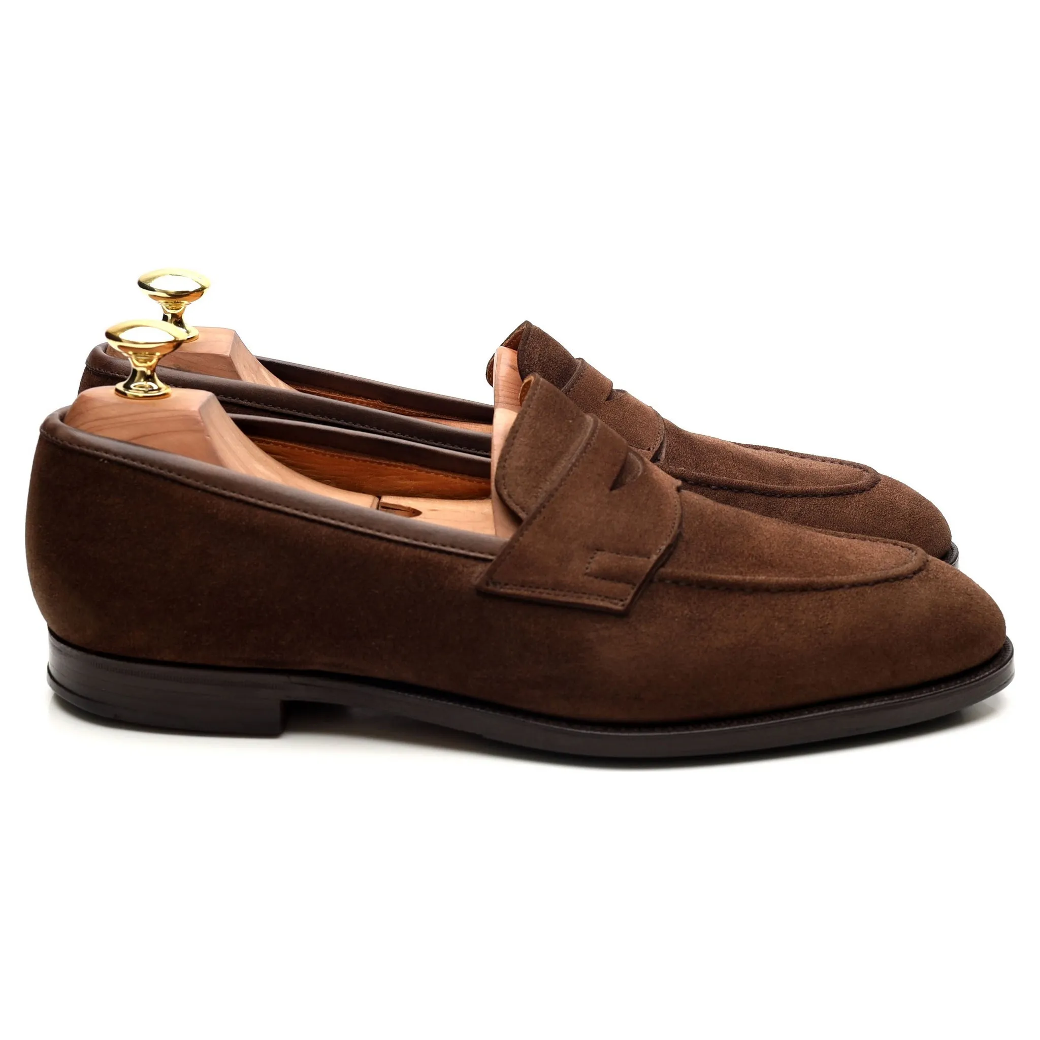 Brown Suede Loafers UK 8 E US 8.5 D