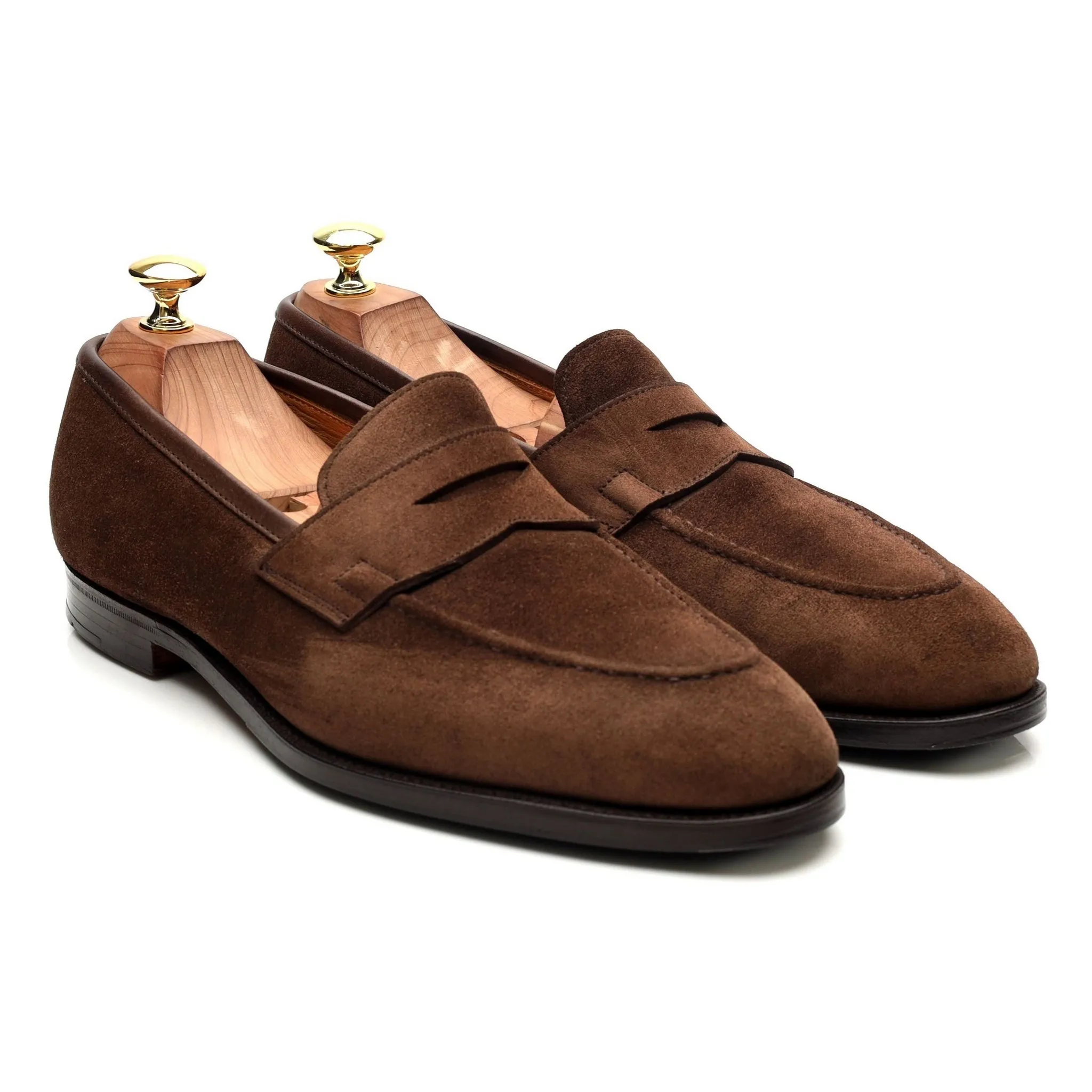 Brown Suede Loafers UK 8 E US 8.5 D