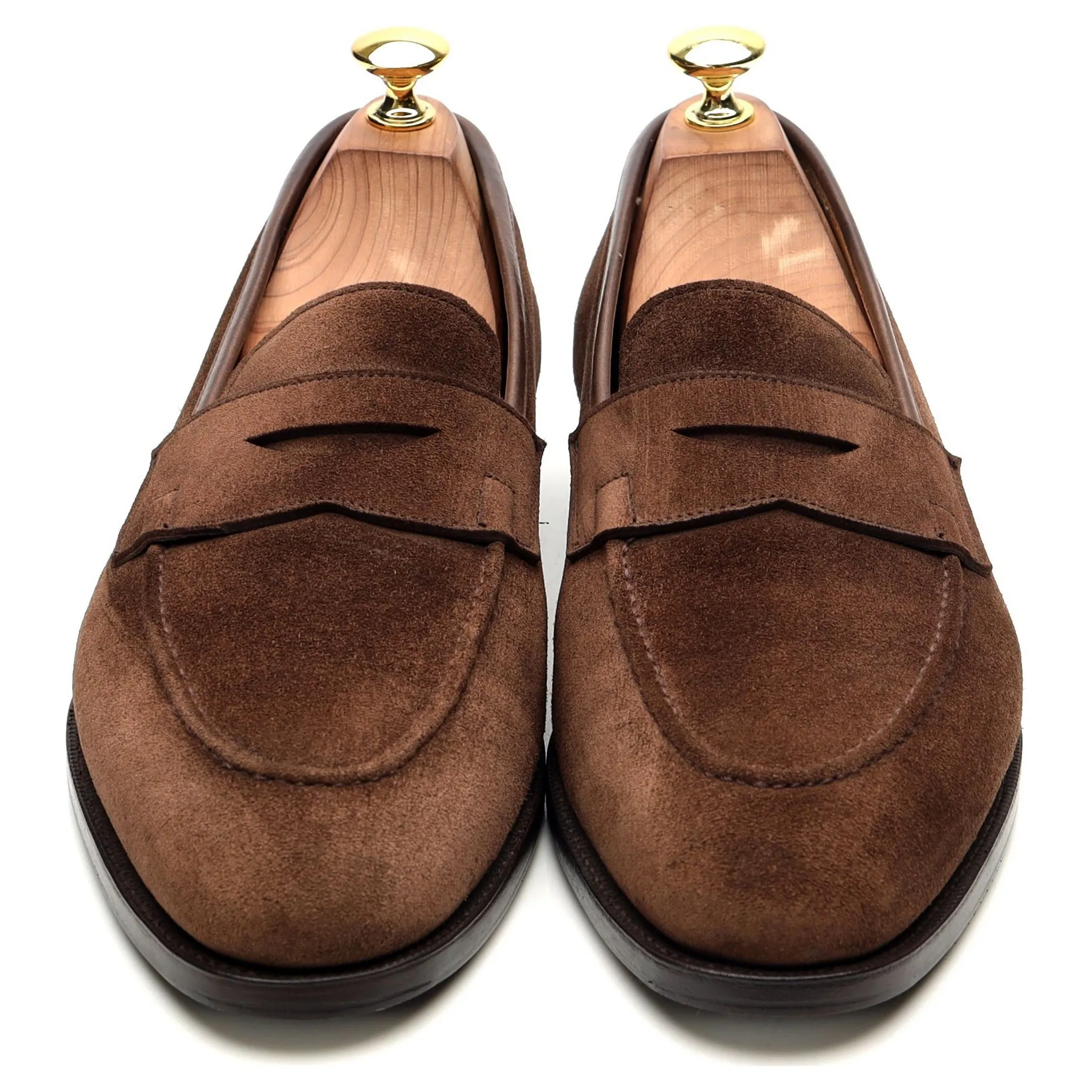 Brown Suede Loafers UK 8 E US 8.5 D