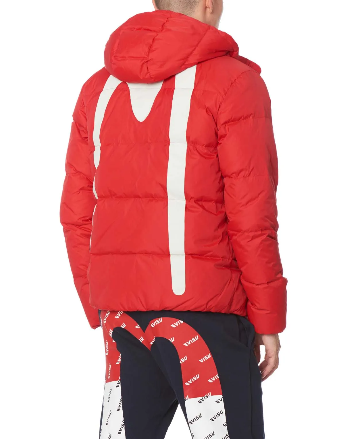 Brushstroke Daicock Printed Hooded Down Jacket