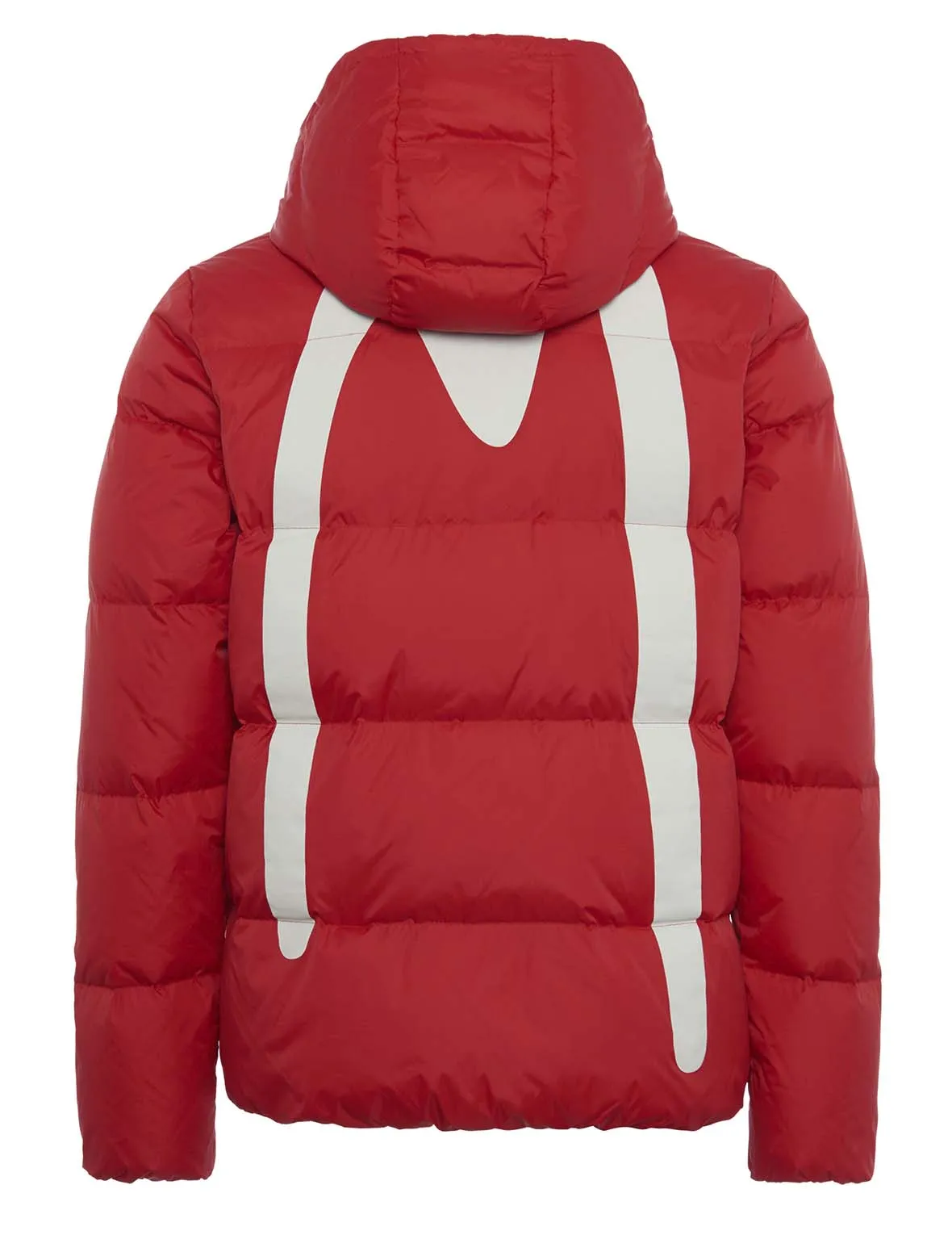 Brushstroke Daicock Printed Hooded Down Jacket