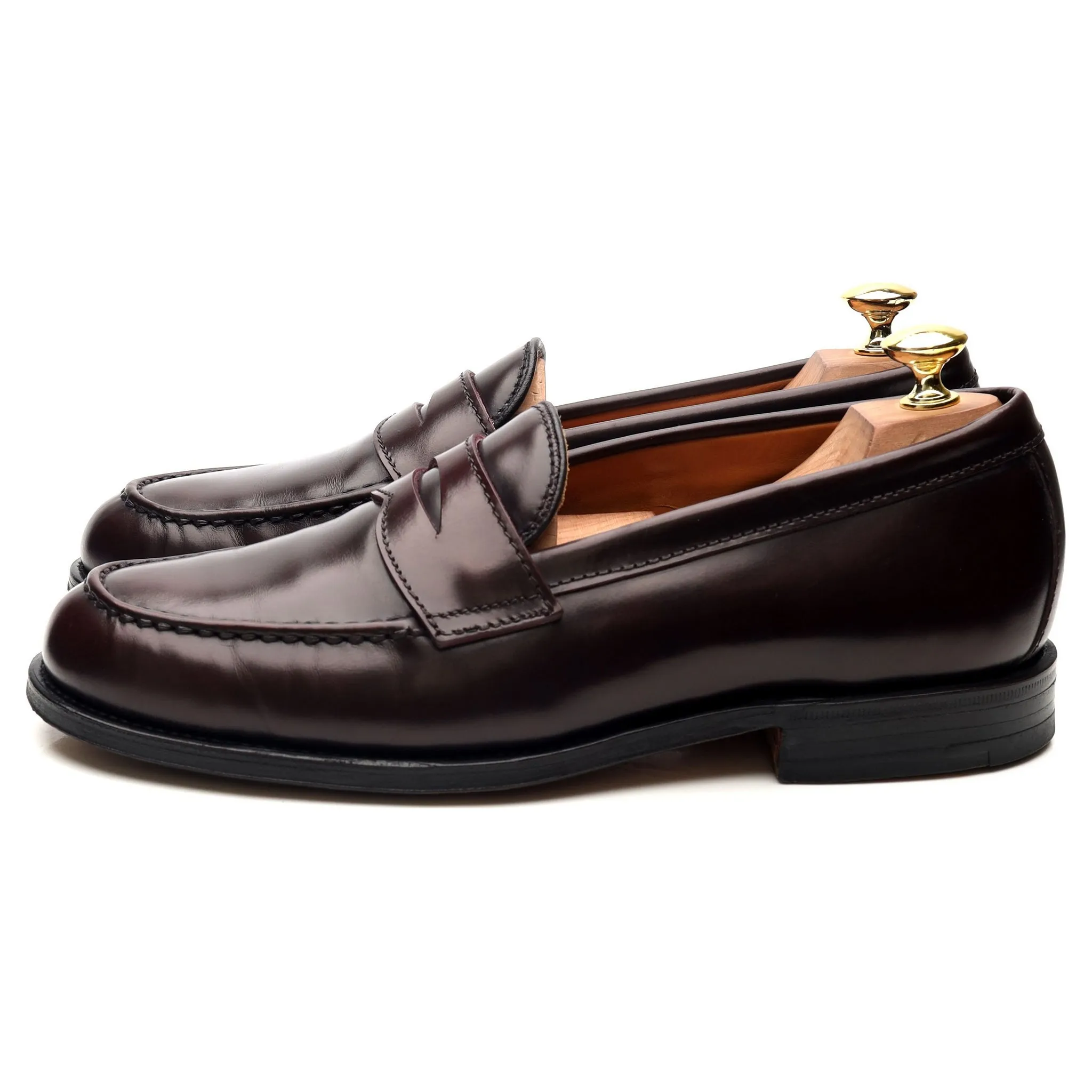 Burgundy Leather Loafers UK 8.5 F