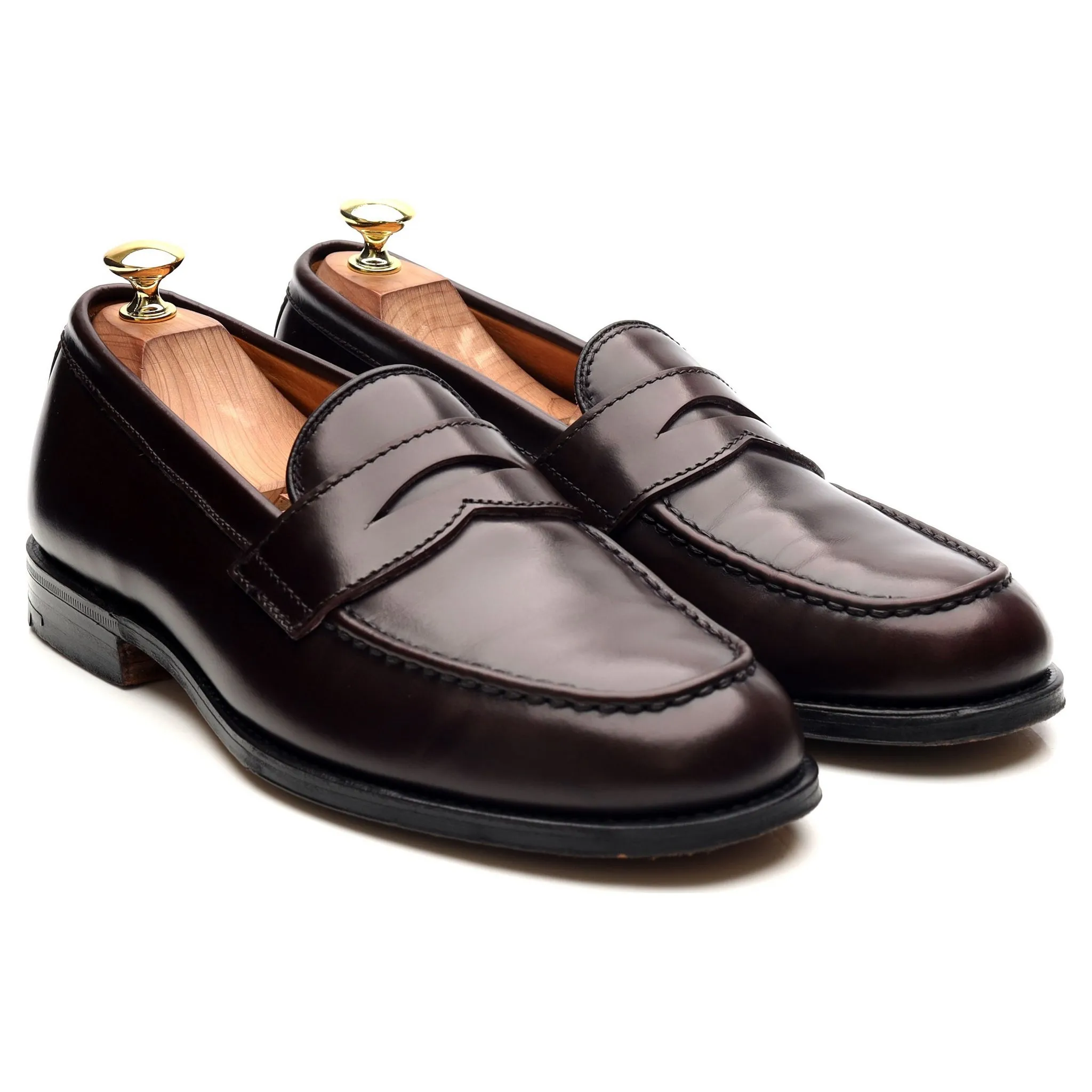 Burgundy Leather Loafers UK 8.5 F