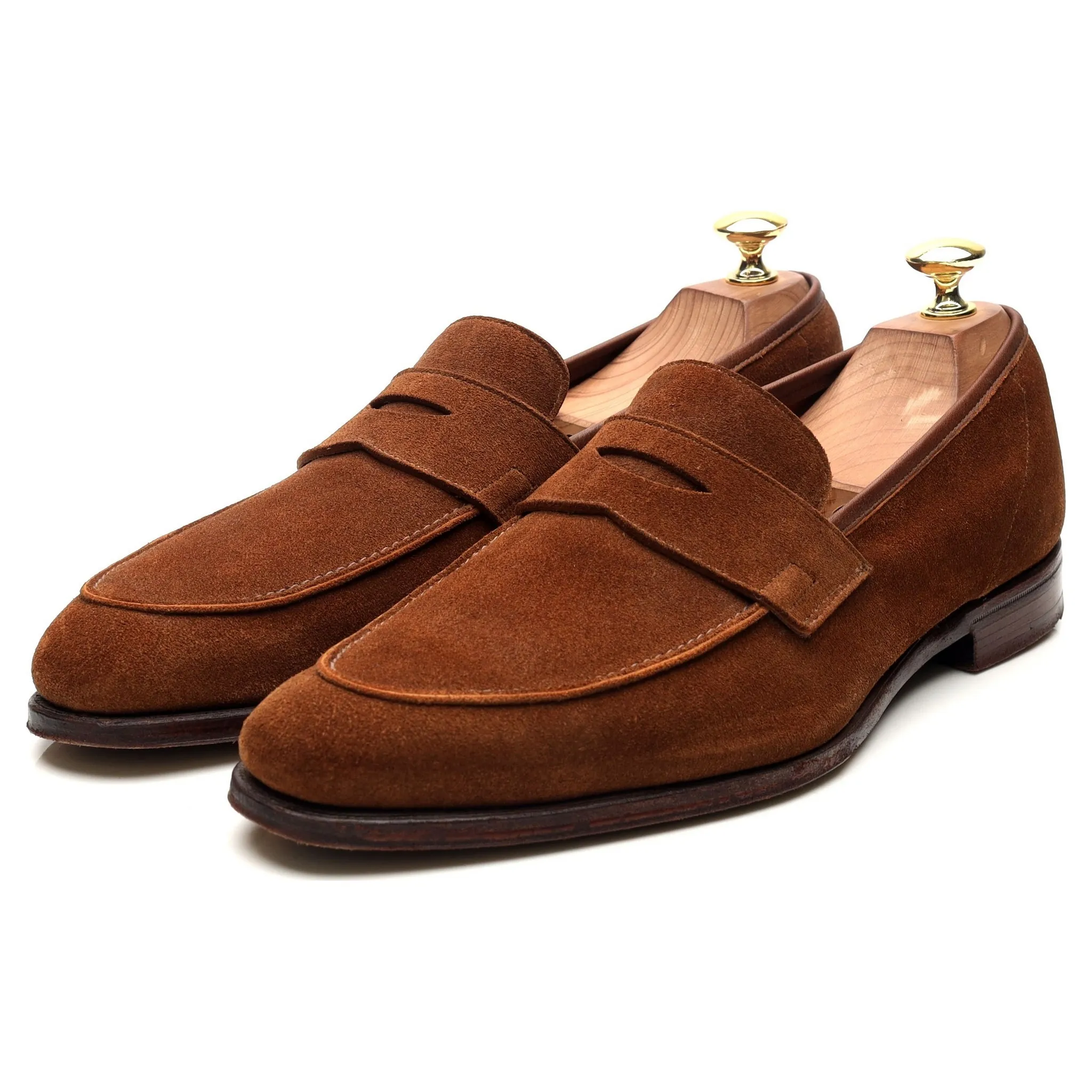 'Cadogan' Brown Suede Loafers UK 8 E