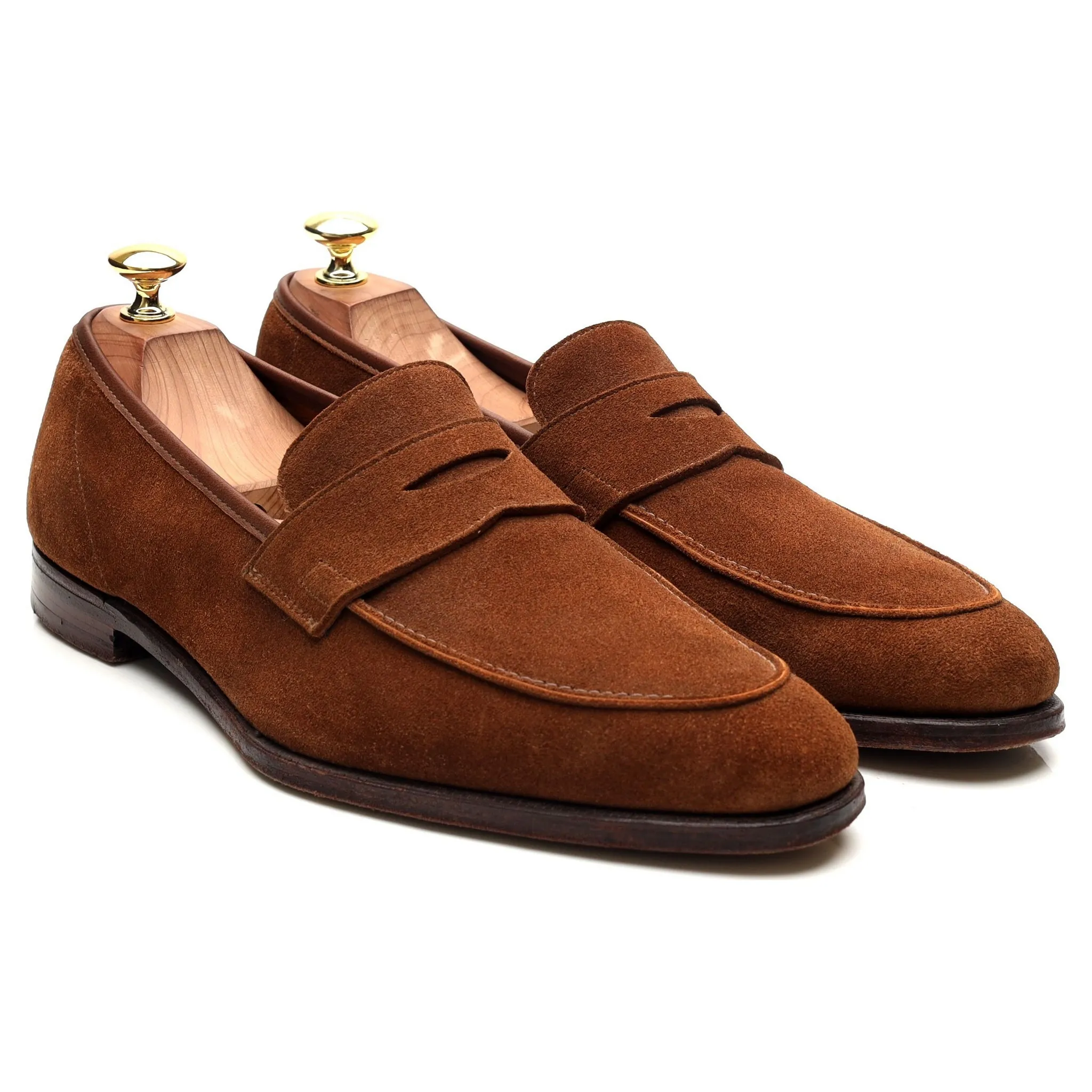 'Cadogan' Brown Suede Loafers UK 8 E