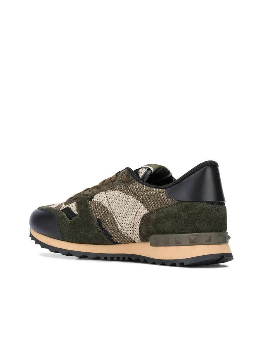 Camouflage Design Leather Sneakers